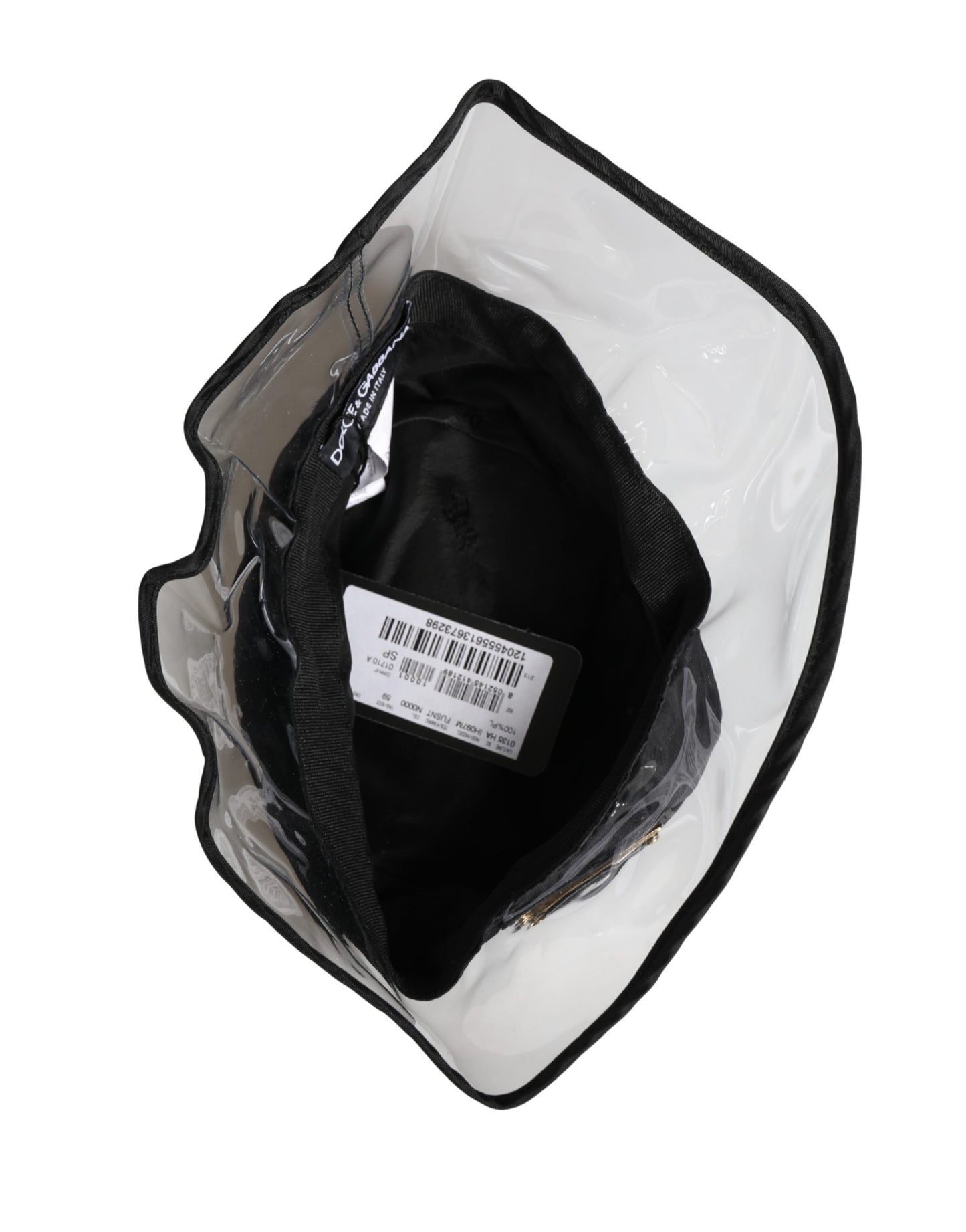 Men Black Plastic Fisherman Bucket Capello Hat