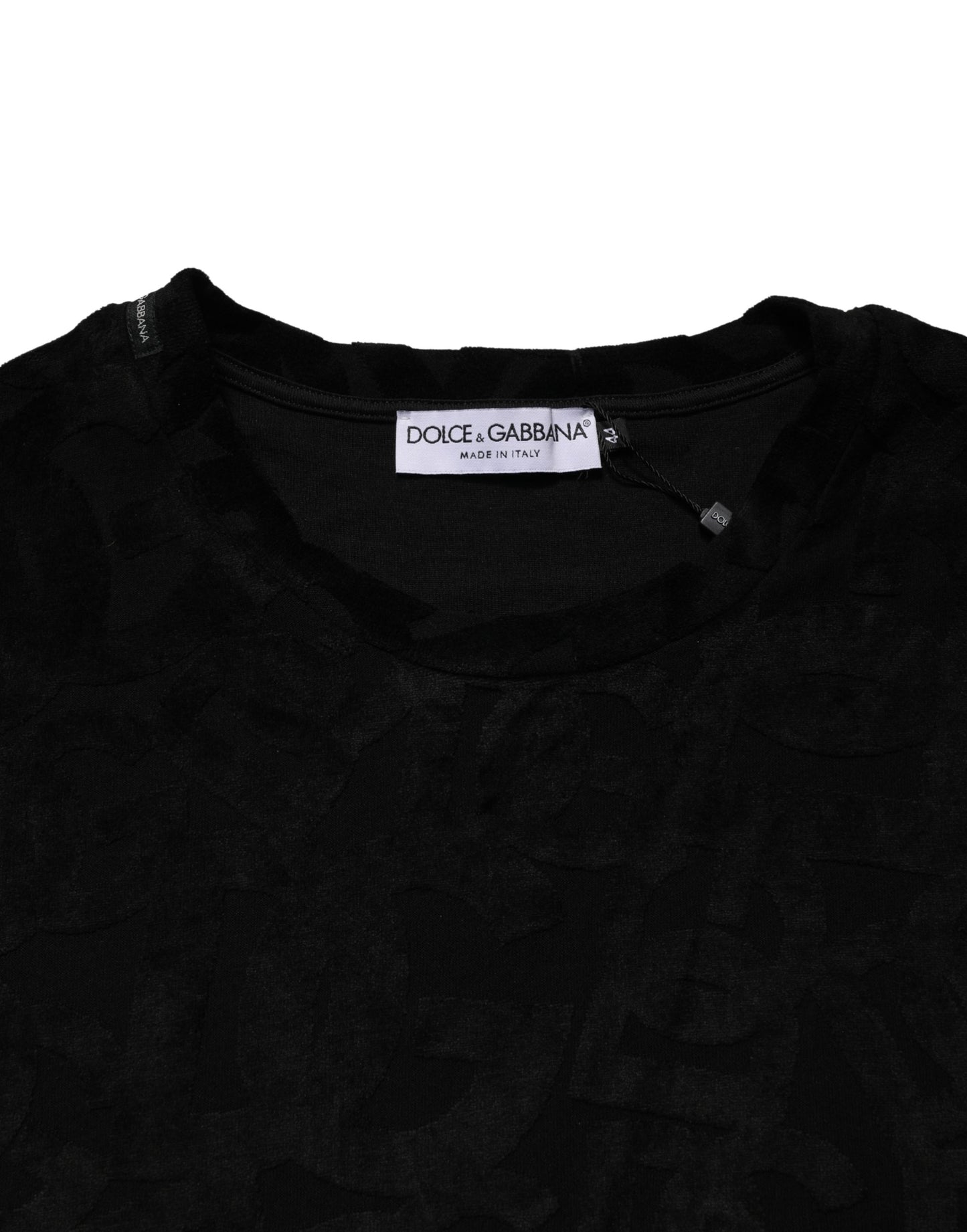 Black DG Mania Logo Print Casual T-shirt