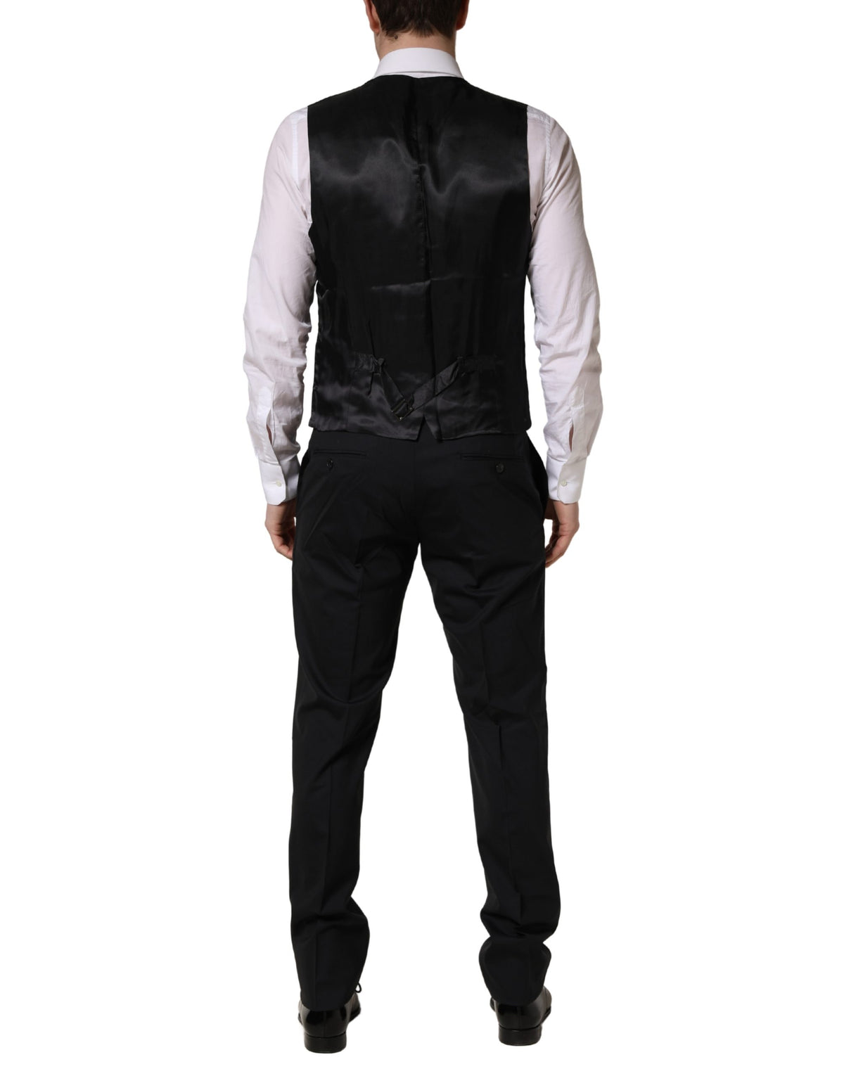 Dolce & Gabbana Dark Blue Wool 2 Buttons Formal 3 Piece Men Suit