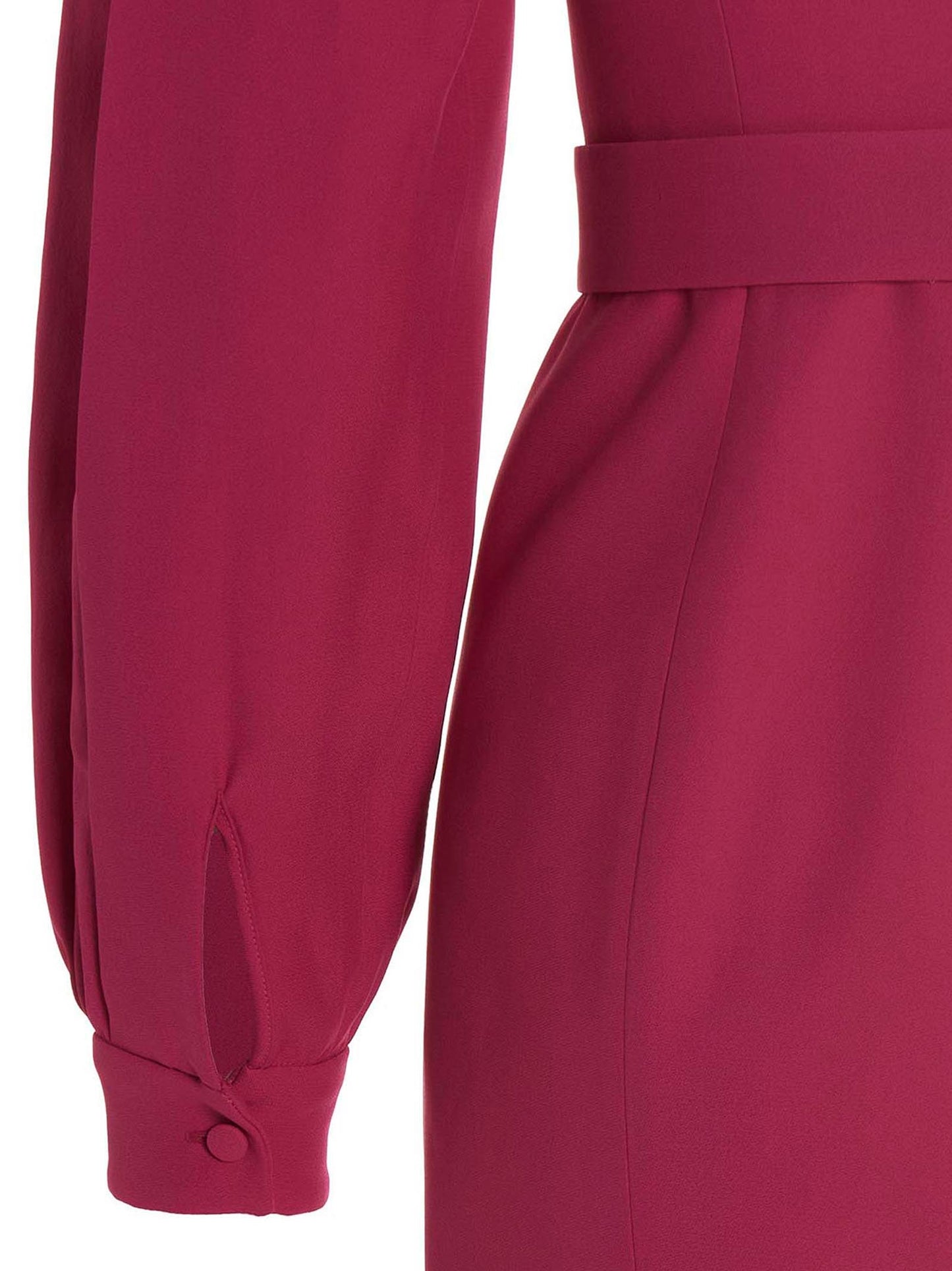 Fuchsia Viscose Short Dress