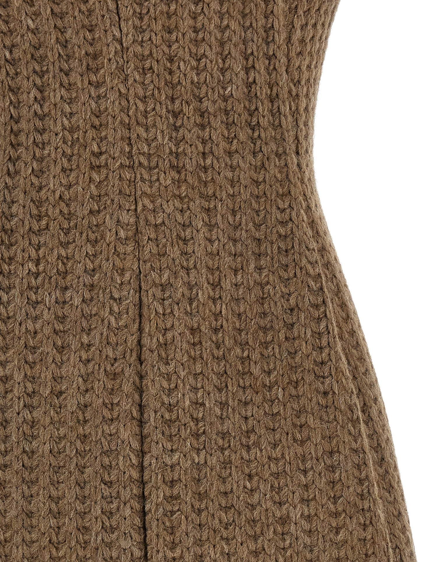 Brown Marabou Short Dress