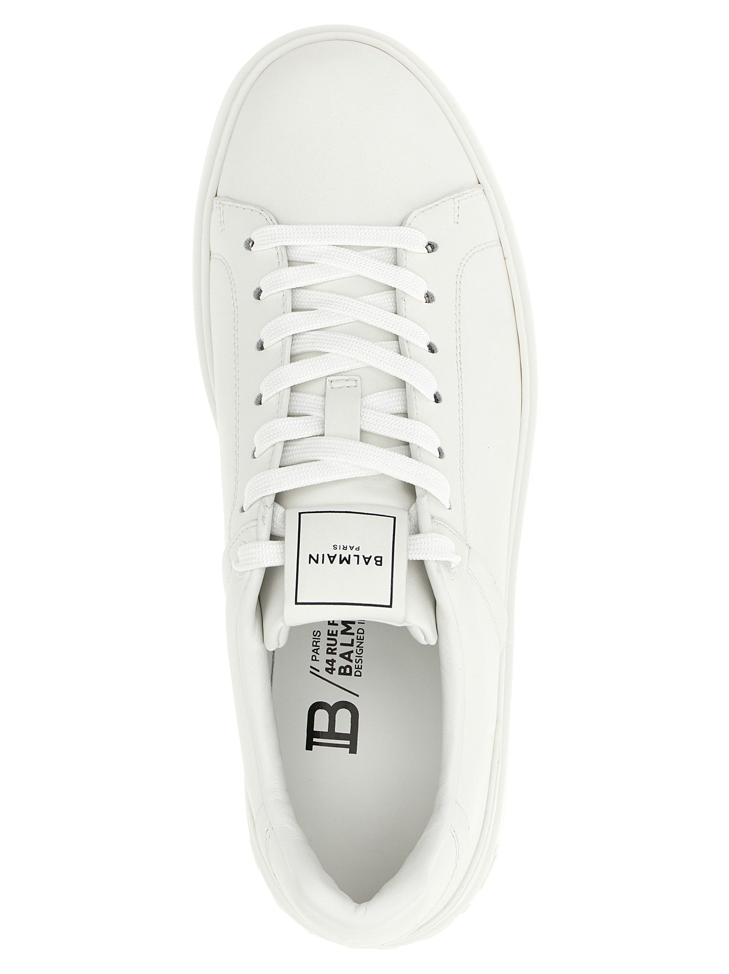 White Calfskin Low Top Sneakers