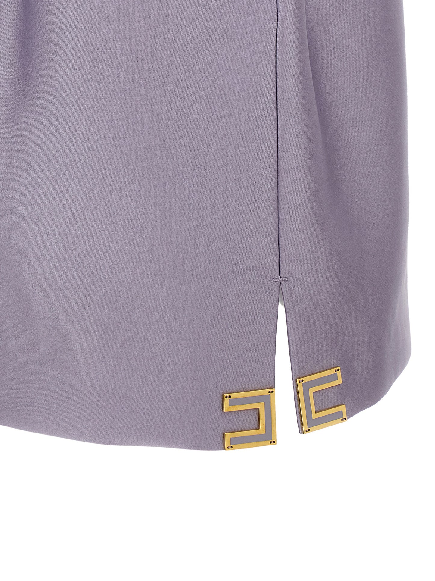 Purple Polyester Short Dress