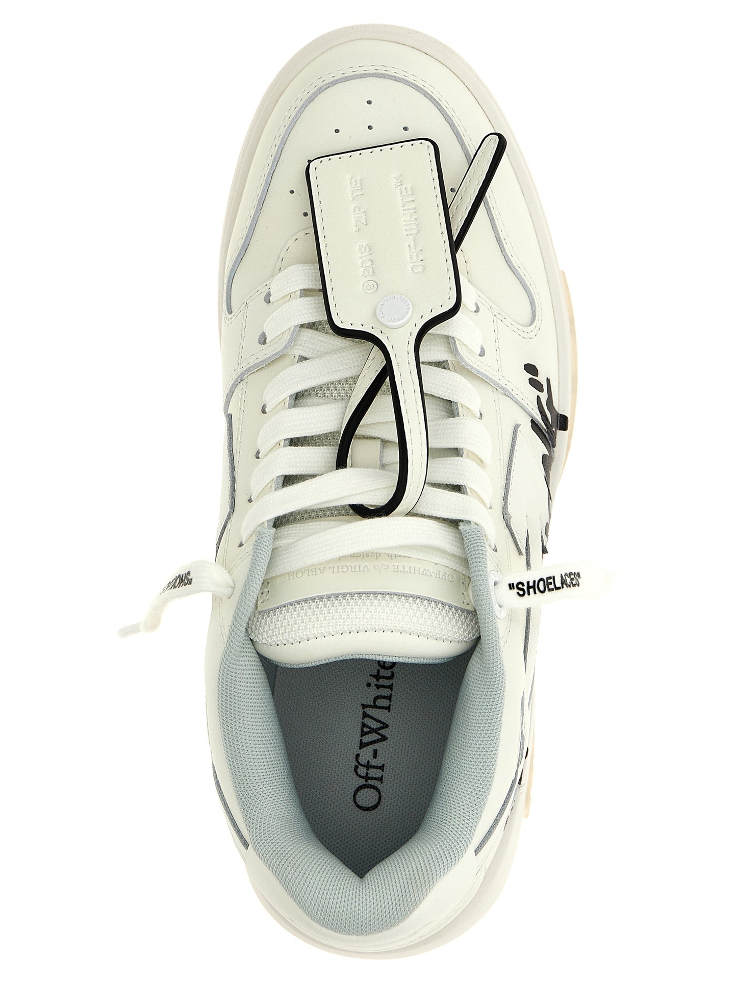 Bicolor Bovine Leather Low Top Sneakers