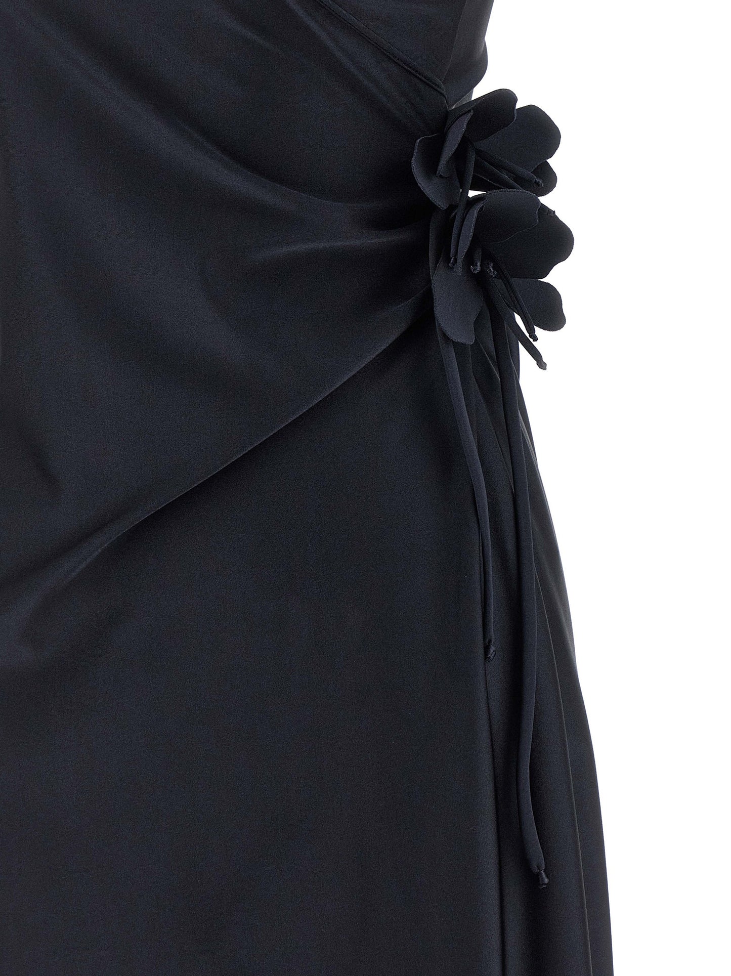 Black Polyamide Midi Dress