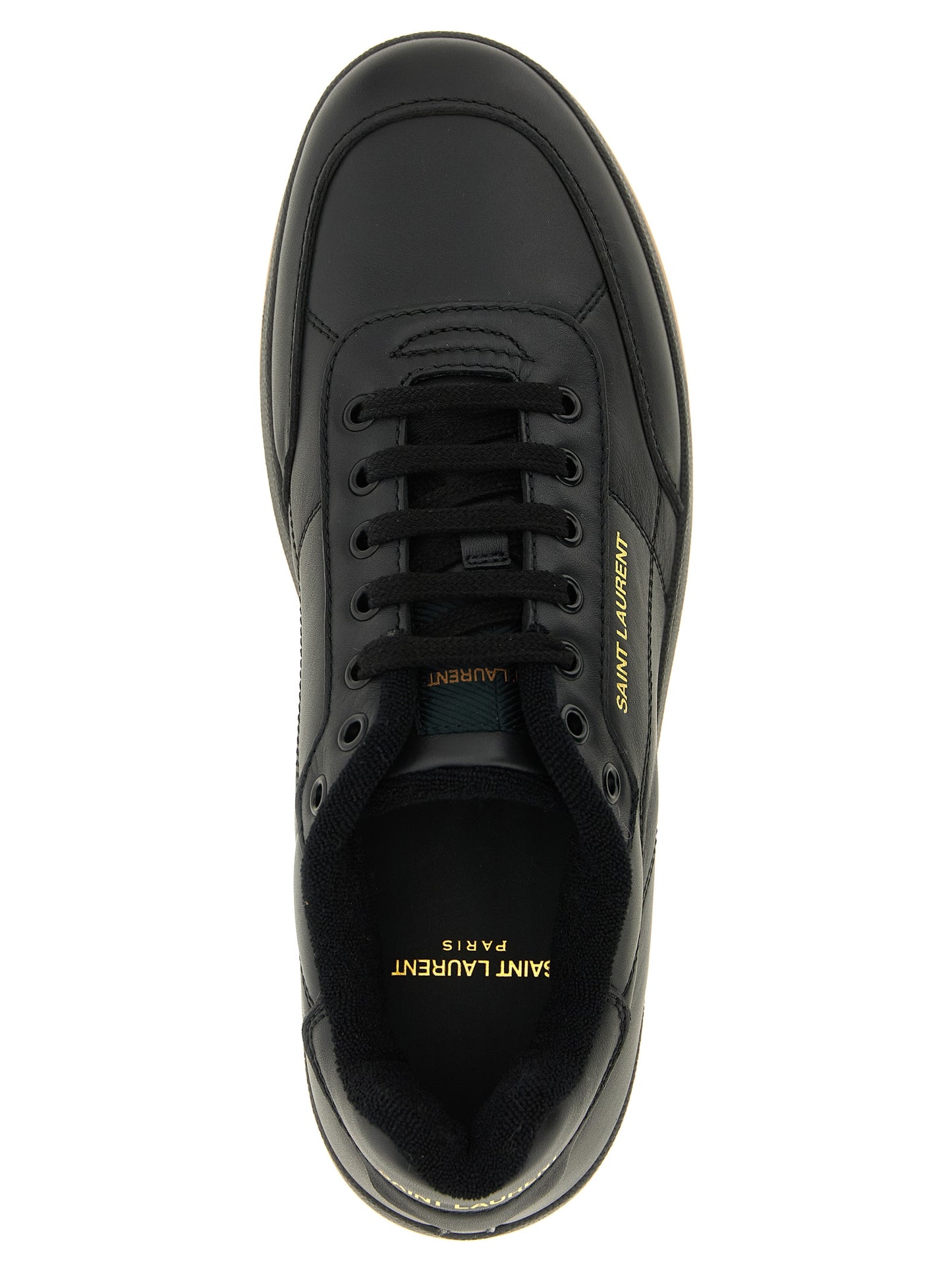 Black Calfskin Low Top Sneakers