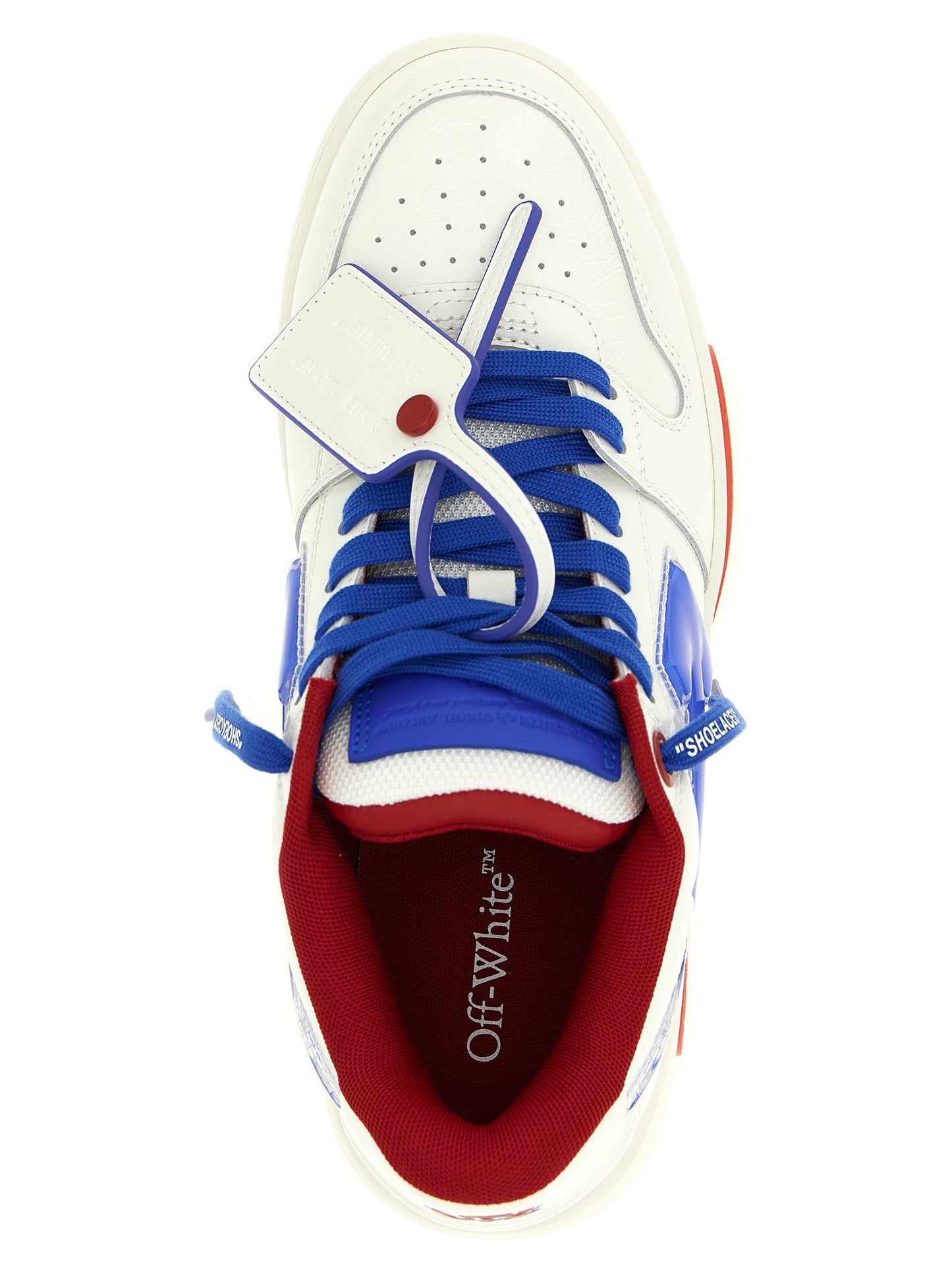Blue Leather Athletic Sneakers