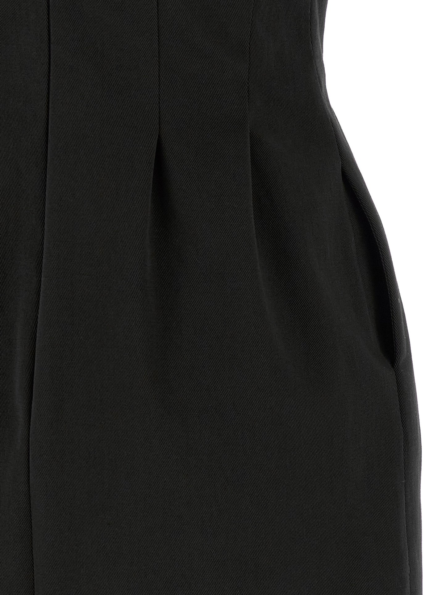Black Cotton Short Dress