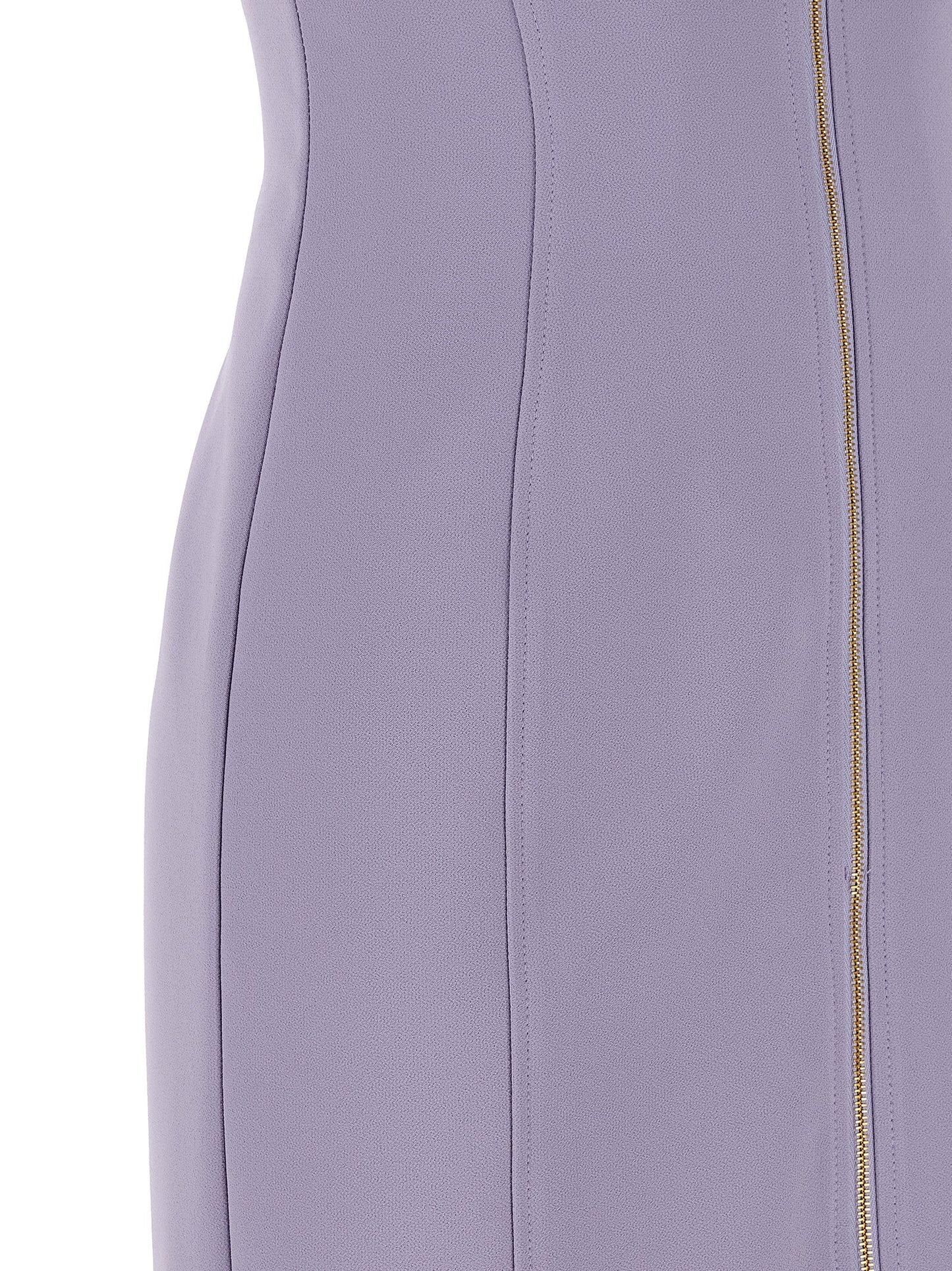 Purple Polyester Midi Dress