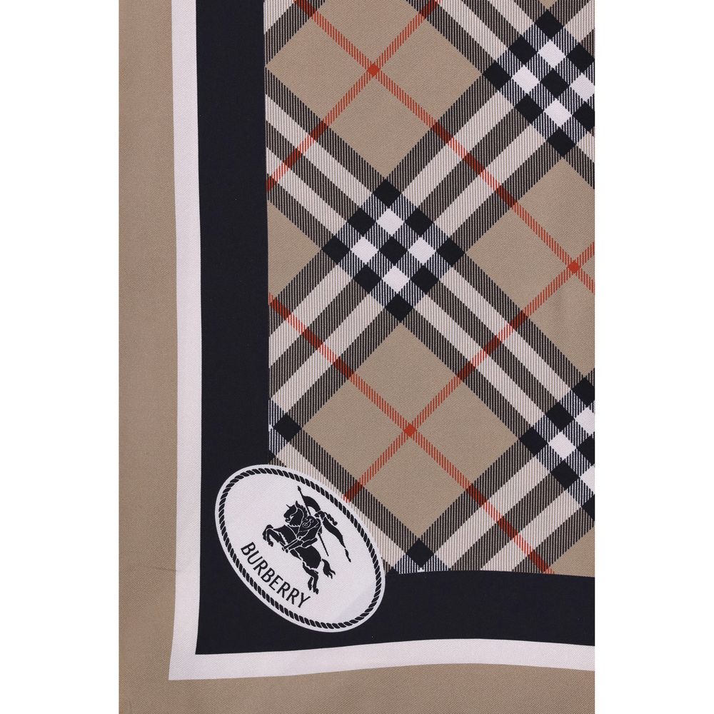 Beige Silk Scarf