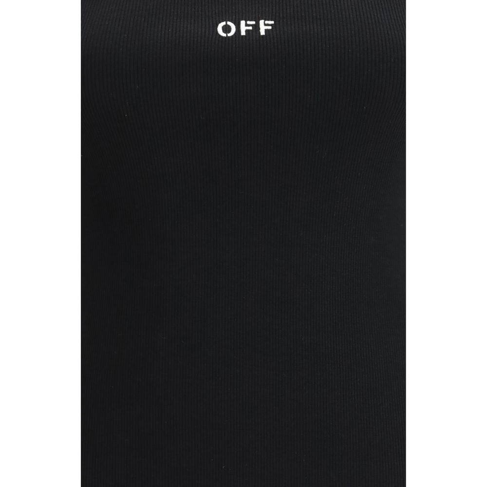 Off-White Black Cotton Tank Top