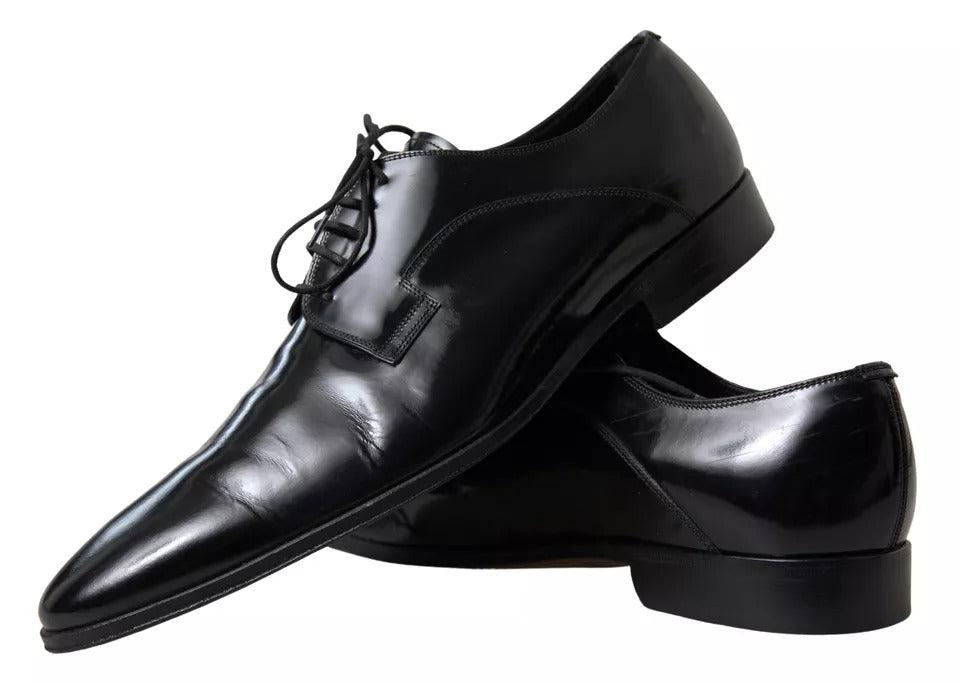 Dolce & Gabbana Black Polished Leather Formal Dress Shoes