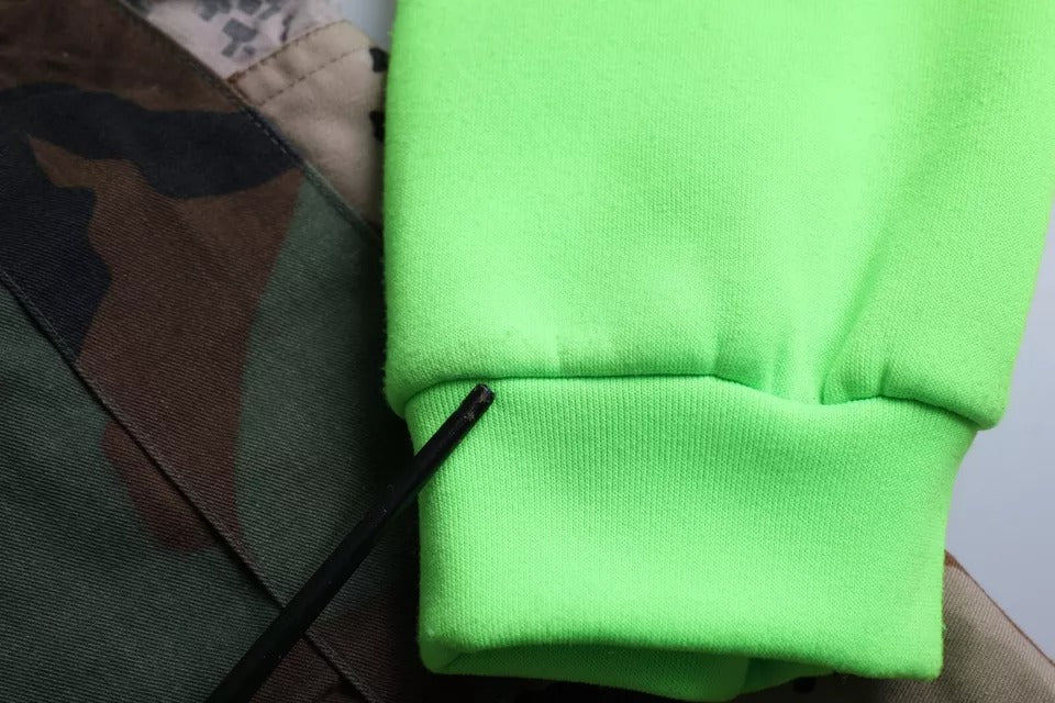 Dolce & Gabbana Green Patchwork Heart Crew Neck Pullover Sweater