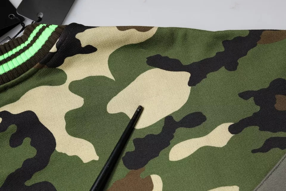 Dolce & Gabbana Multicolor Camouflage Sweatshirt Sweater