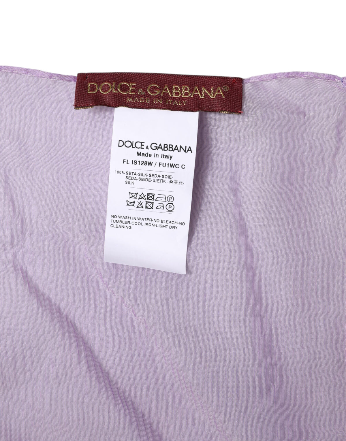 Dolce & Gabbana Purple Silk Rectangle Wrap Shawl Scarf