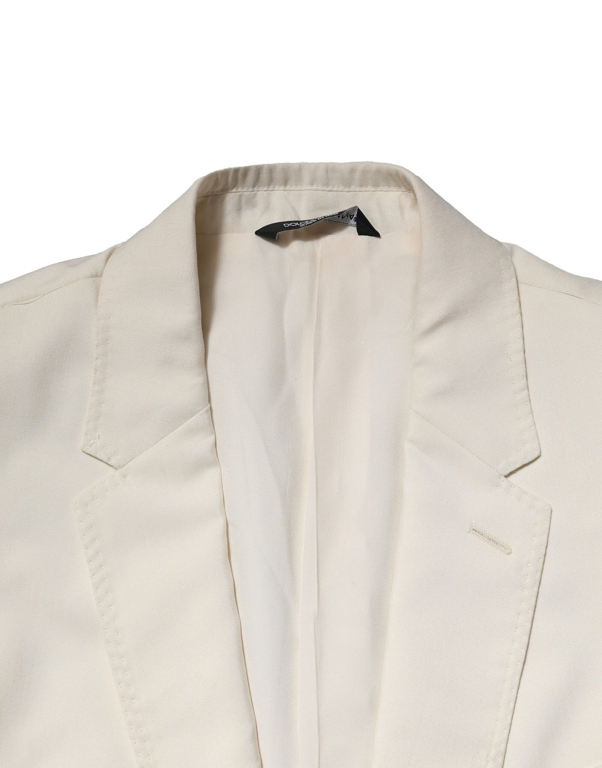 Dolce & Gabbana Ivory Wool 3 Piece Single Breasted Suit