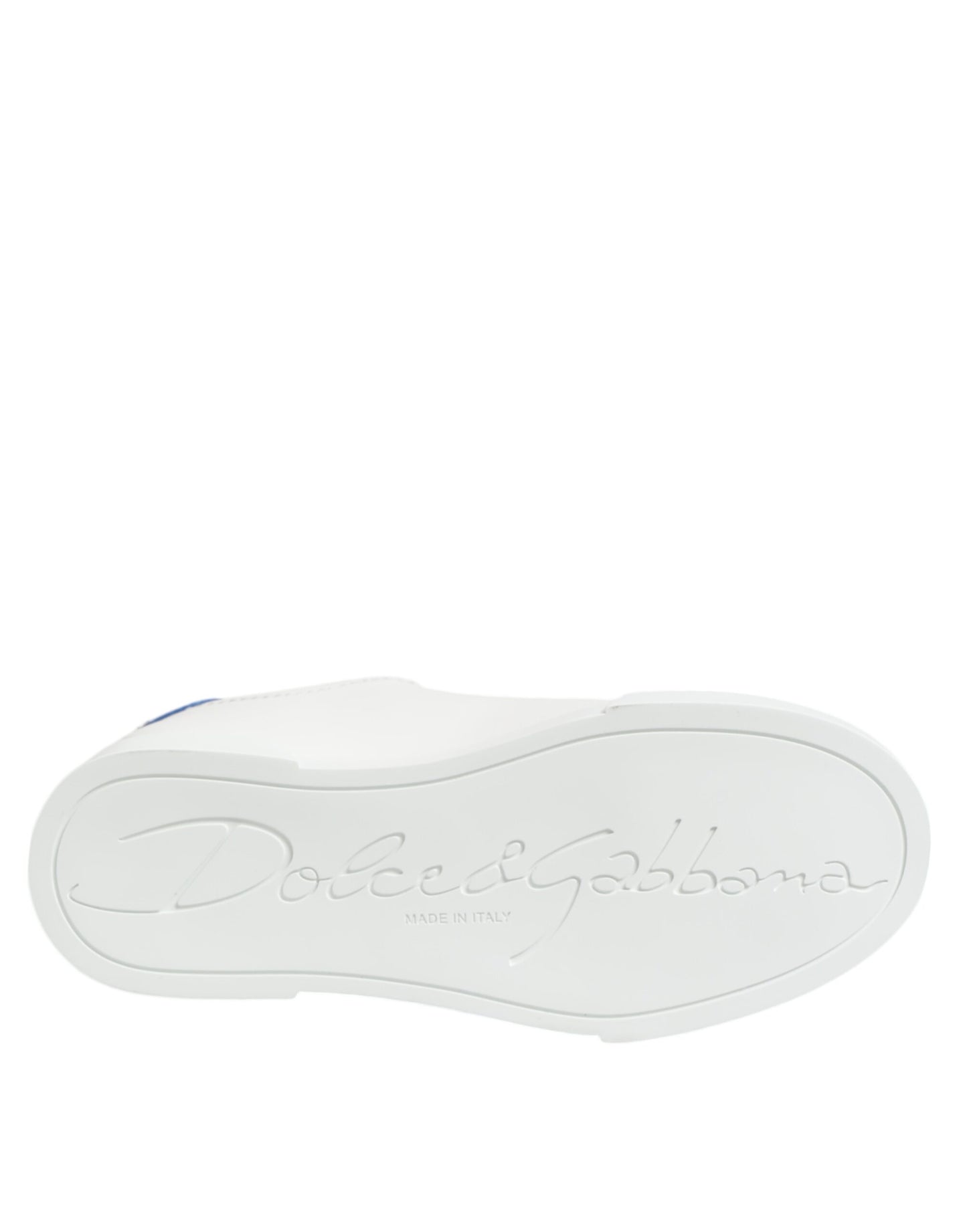 White Blue Leather Low Top Sneakers Shoes