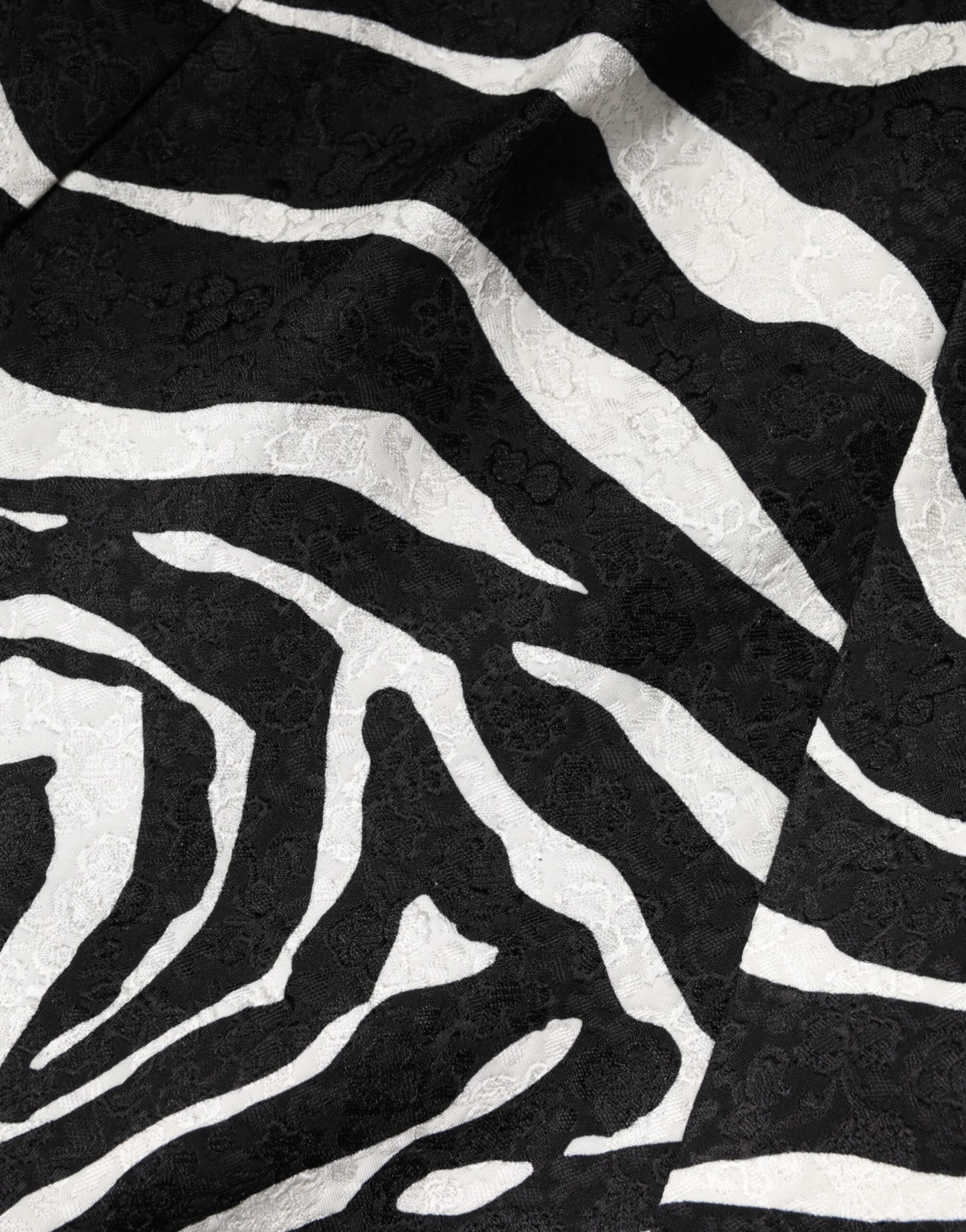Dolce & Gabbana Black White Zebra Sleeveless A-line Dress