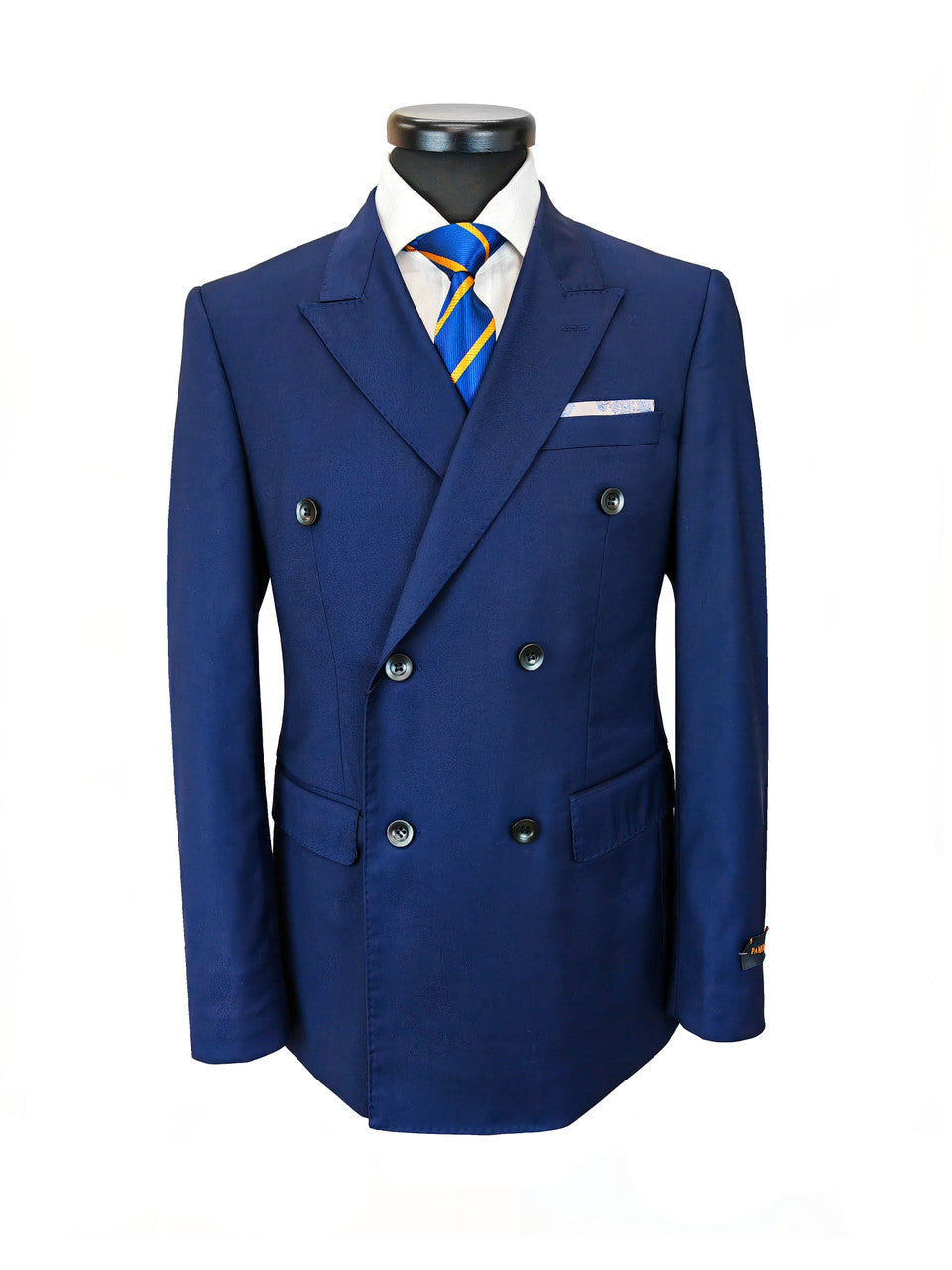 Navy Double Breasted Twill Suit