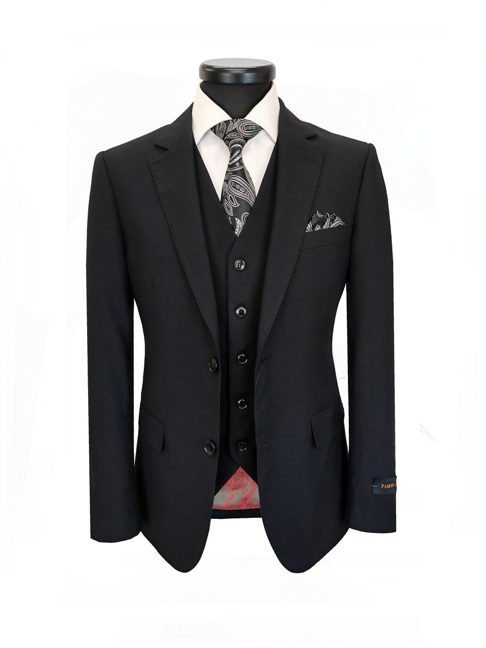 Men’s Black 3-Piece Slim Fit Suit