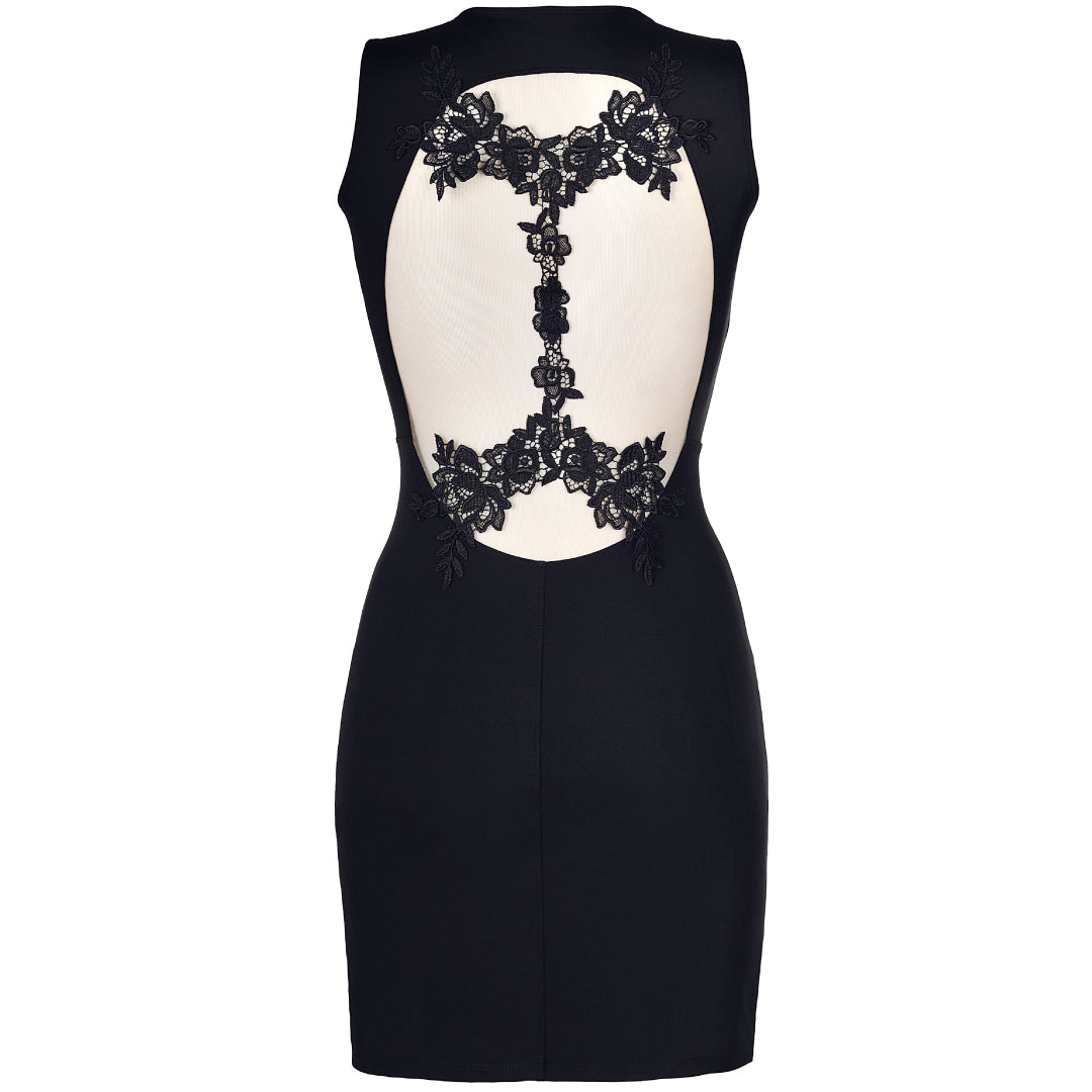 Axami Tropicana Black Mini Dress