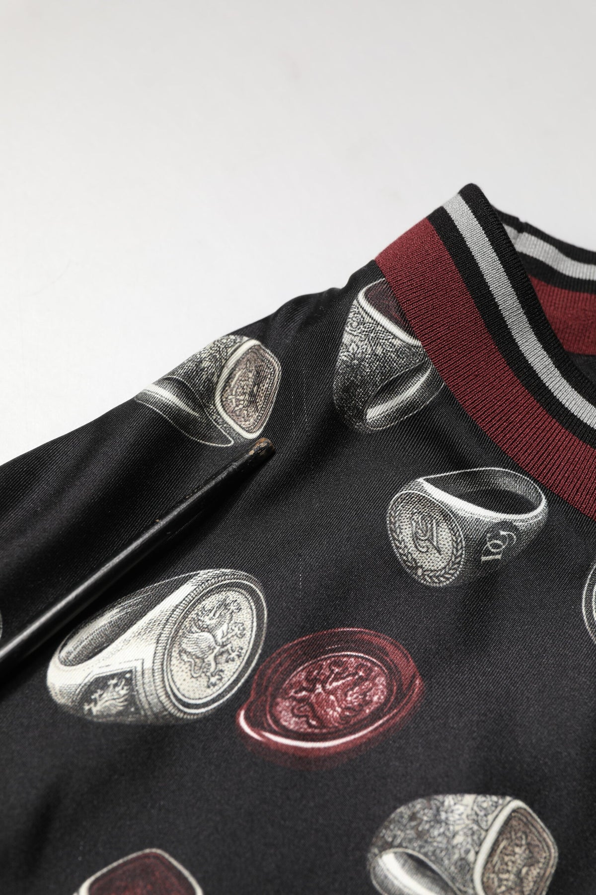 Dolce & Gabbana Black Ring Print CrewNeck Sweatshirt  Sweater