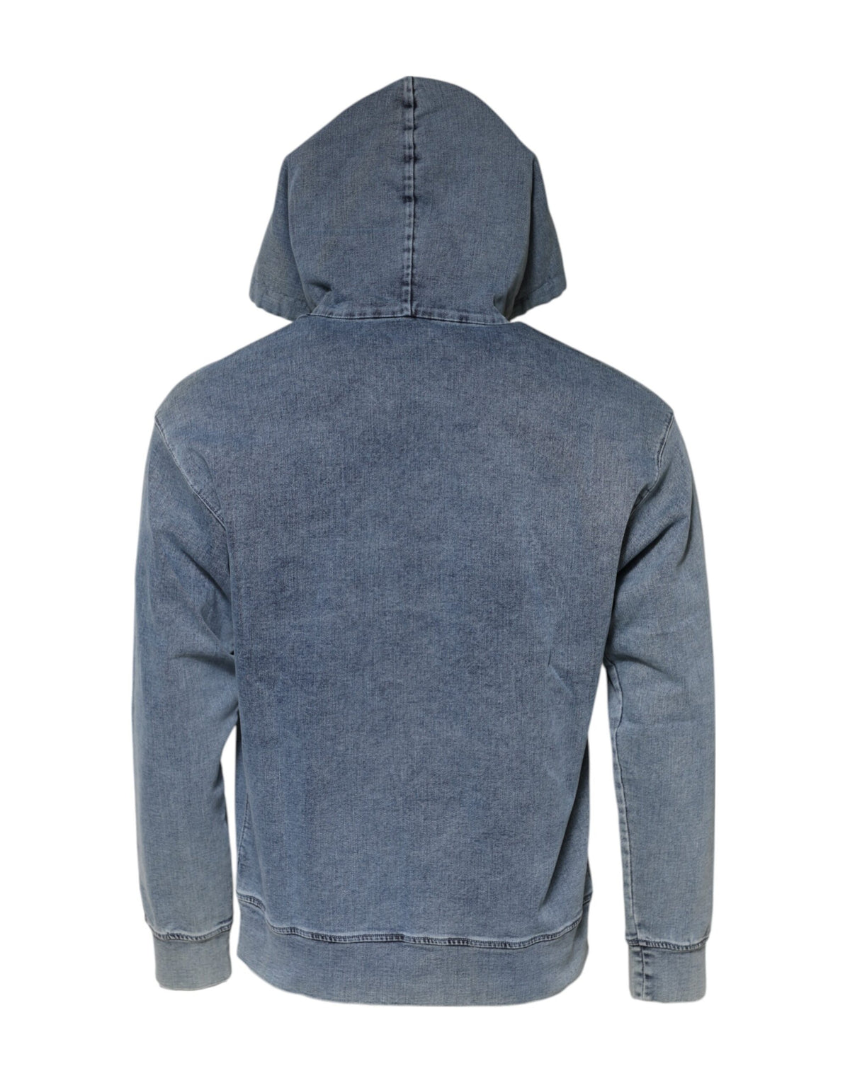 Dolce & Gabbana Blue Cotton Logo Hooded Sweatshirt  Sweater