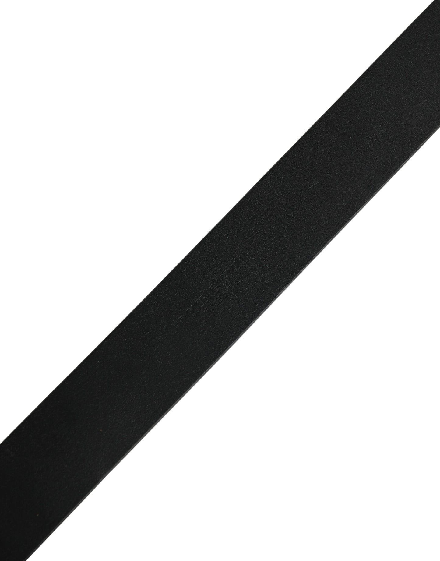 Dolce & Gabbana Black Calf Leather Gold Metal Buckle  Belt