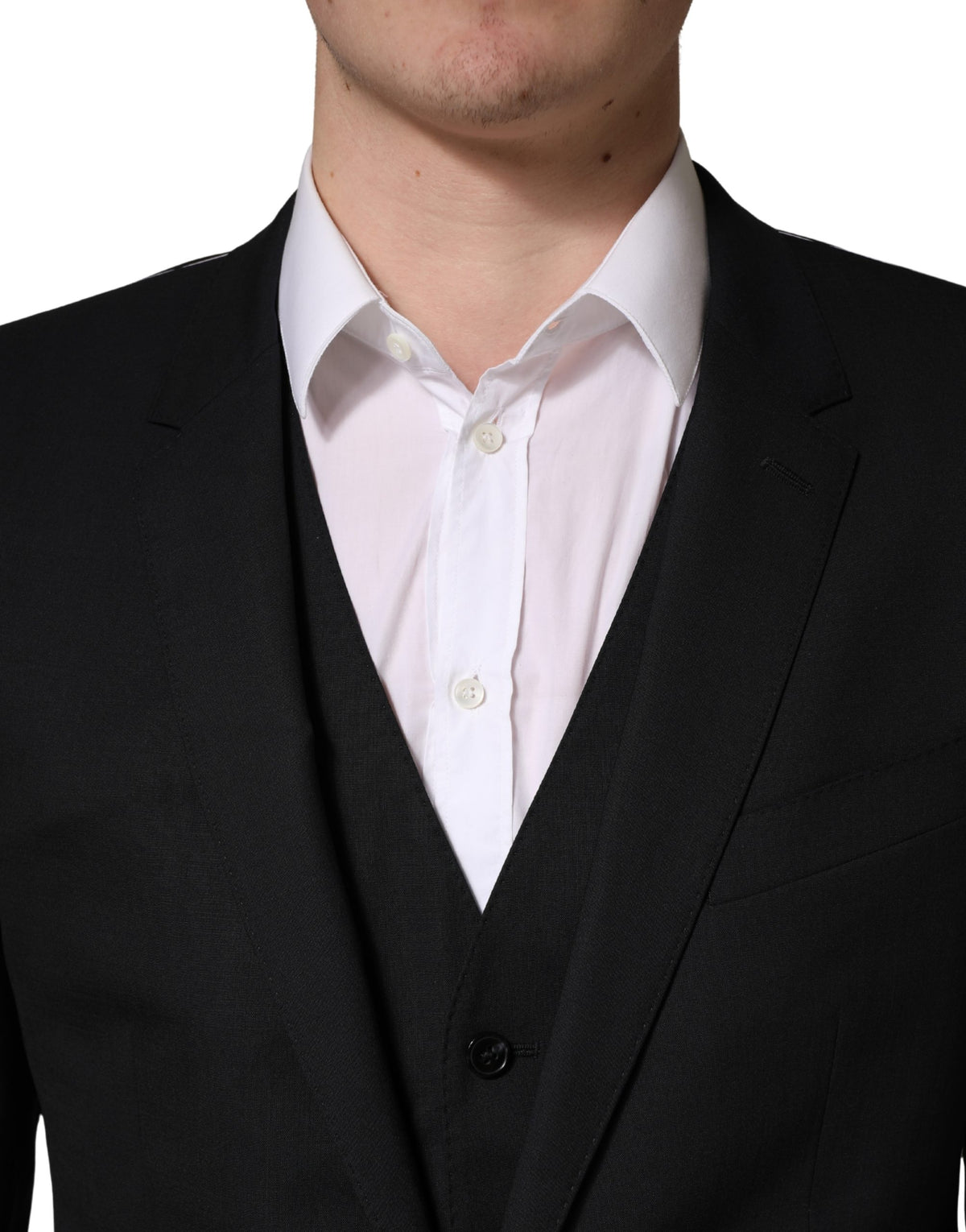 Dolce & Gabbana Dark Blue Wool 2 Buttons Formal 3 Piece Men Suit