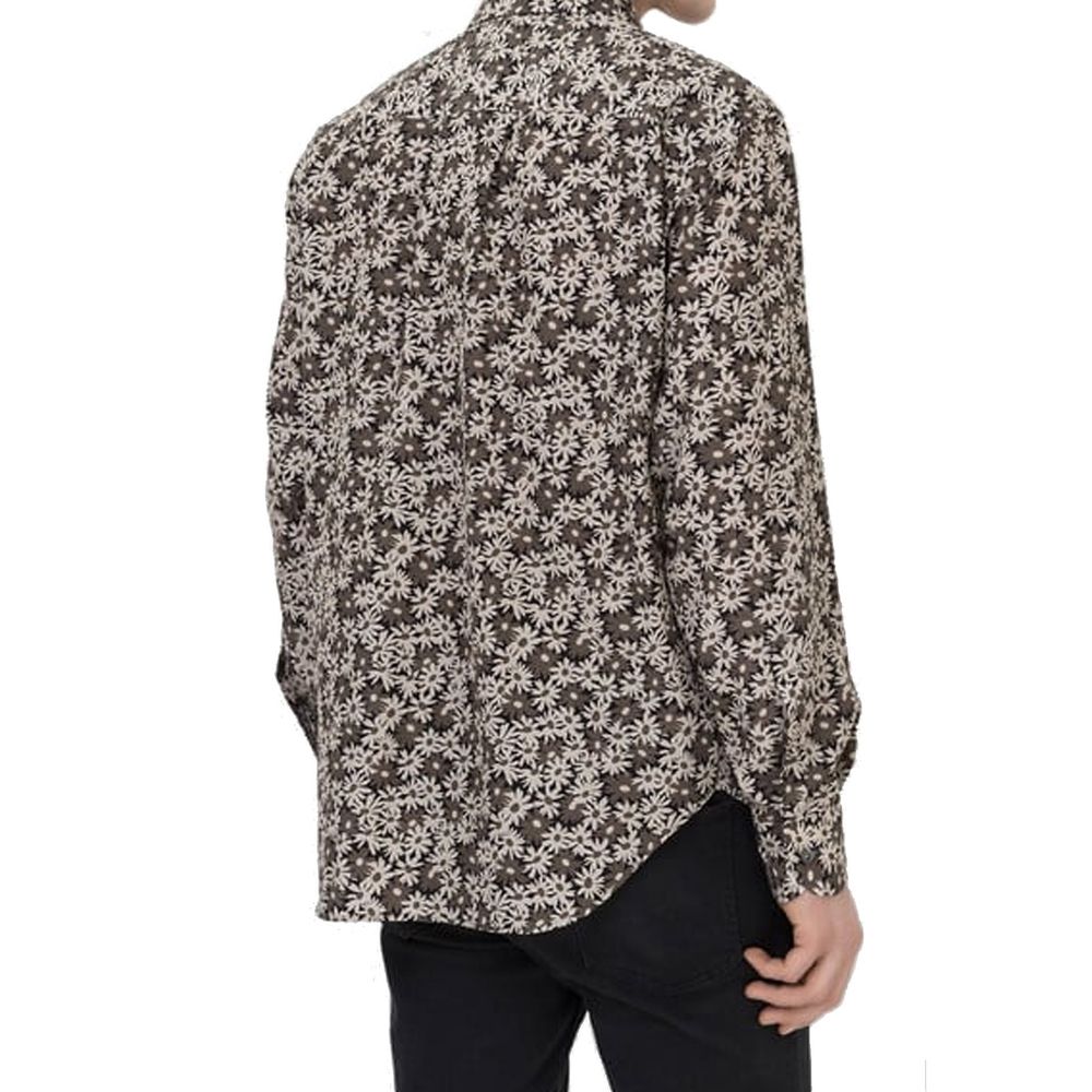Bicolor Cotton Pattern Shirt