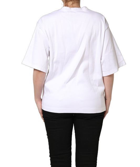 White I'm A Super Model Fan Print Jersey T-shirt