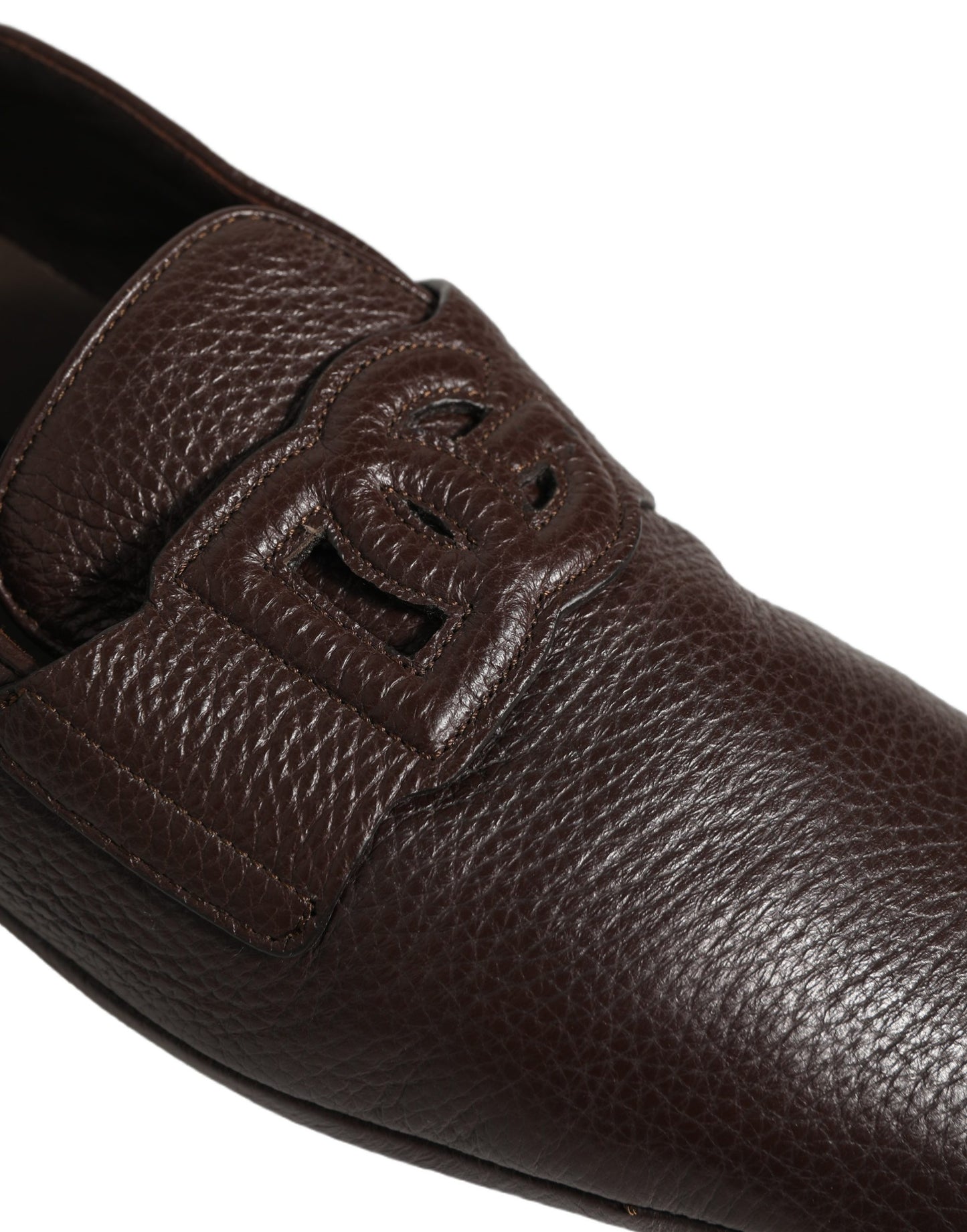 Brown Deerskin Leather Driver Loafers Shoes
