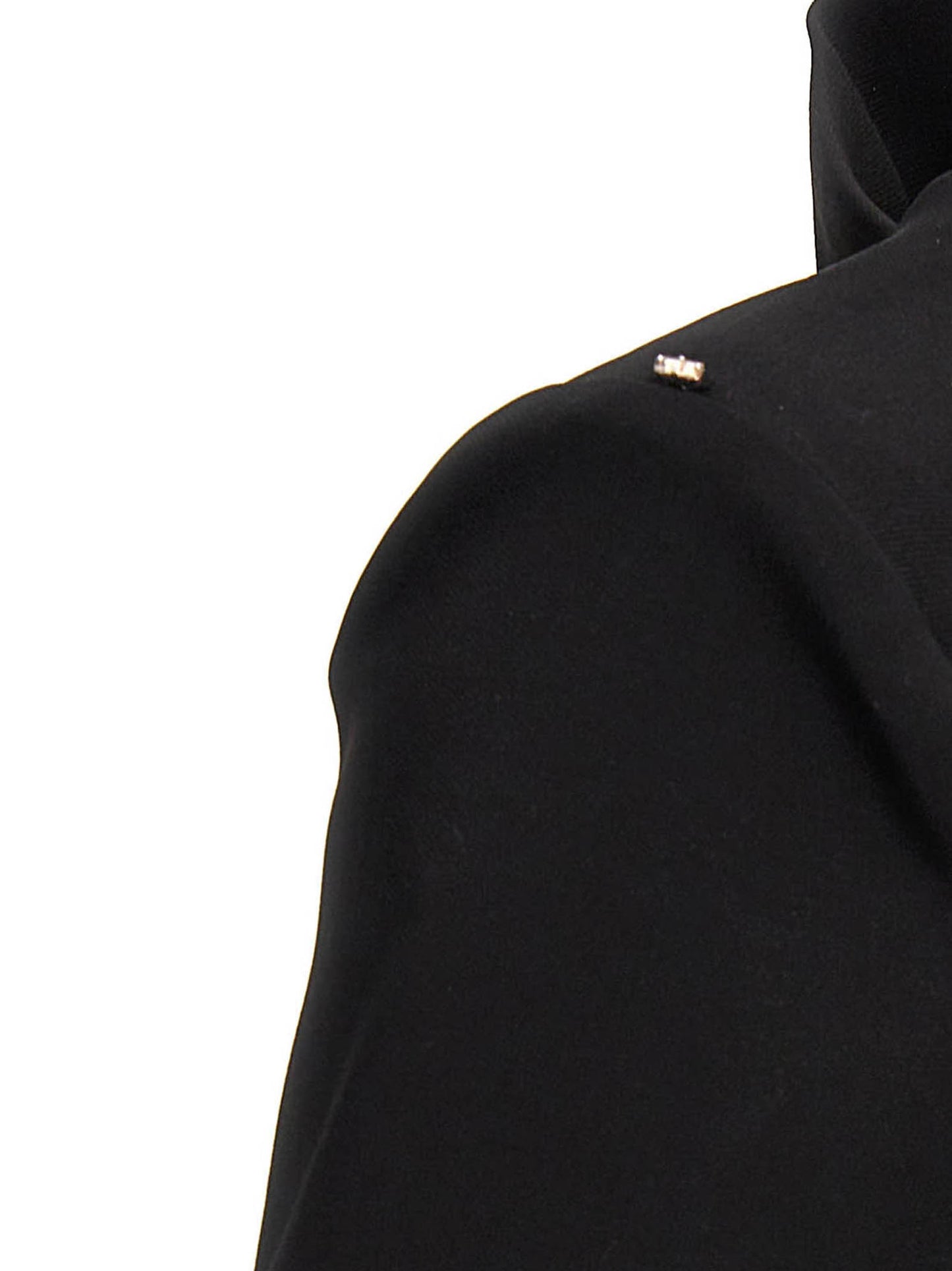 Black Viscose Short Dress