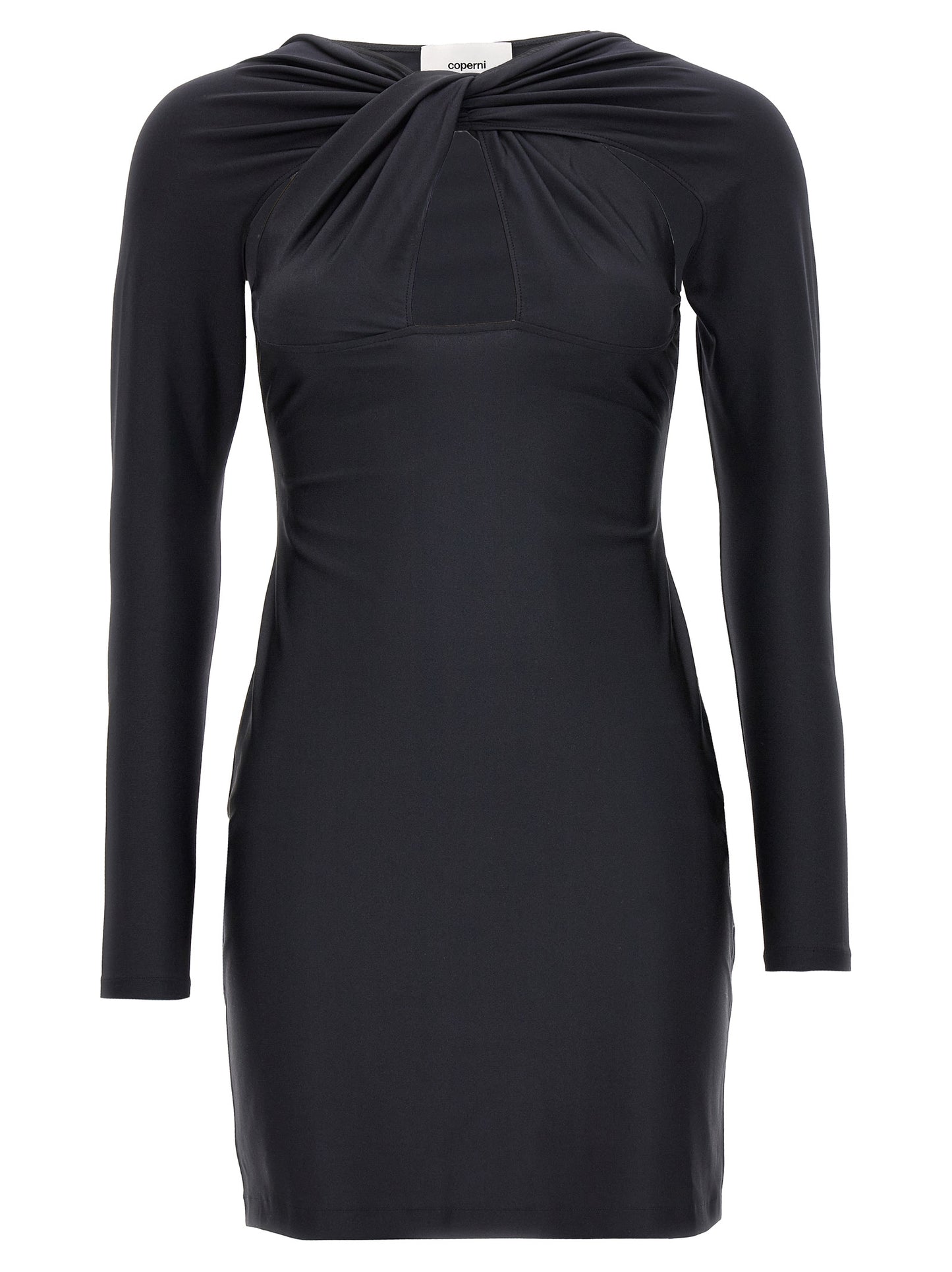 Black Polyamide Short Dress