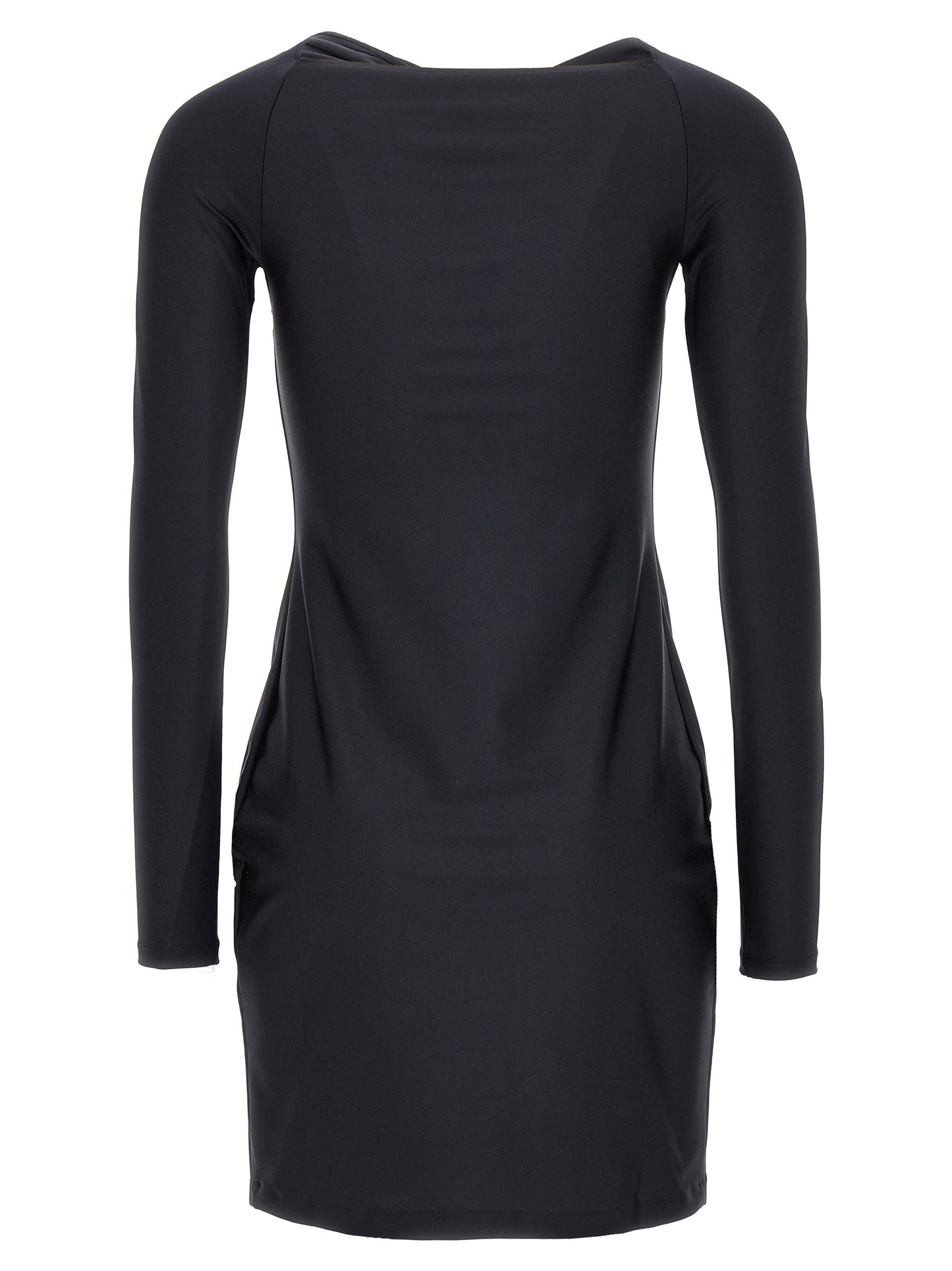 Black Polyamide Short Dress