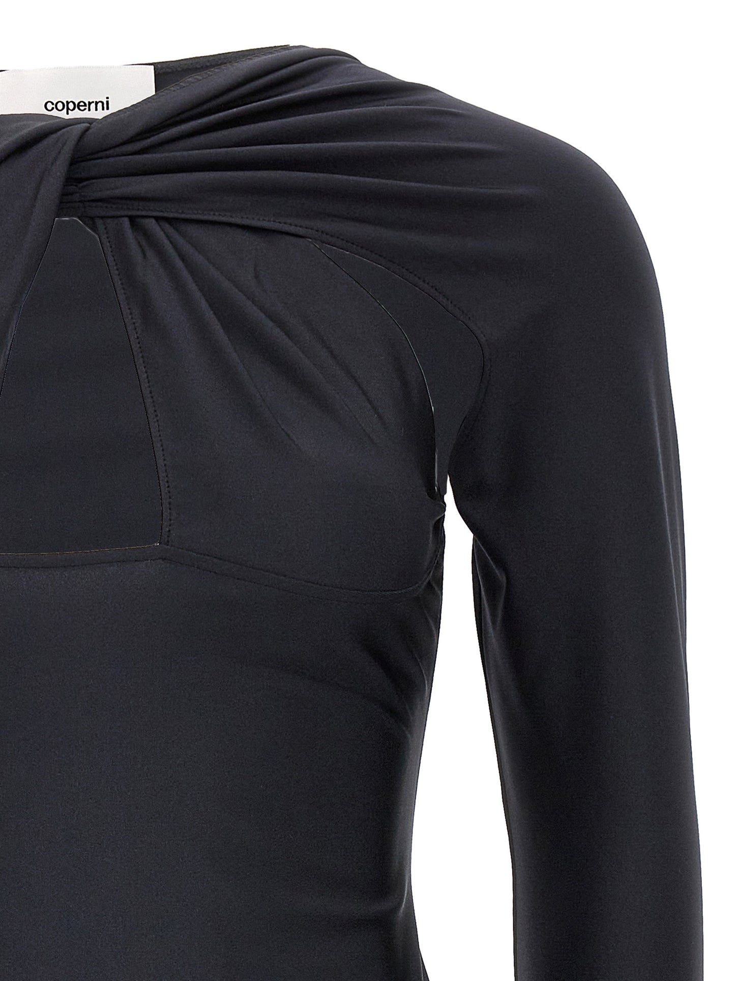 Black Polyamide Short Dress