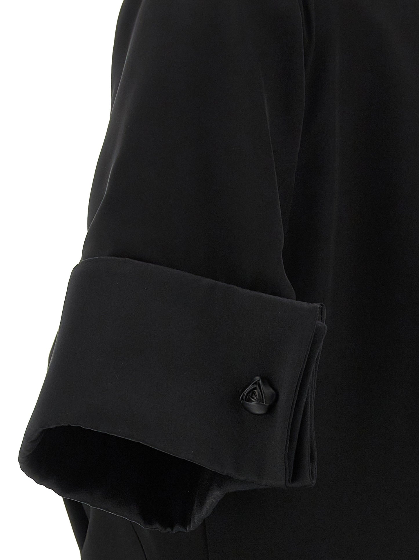 Black Viscose Short Dress