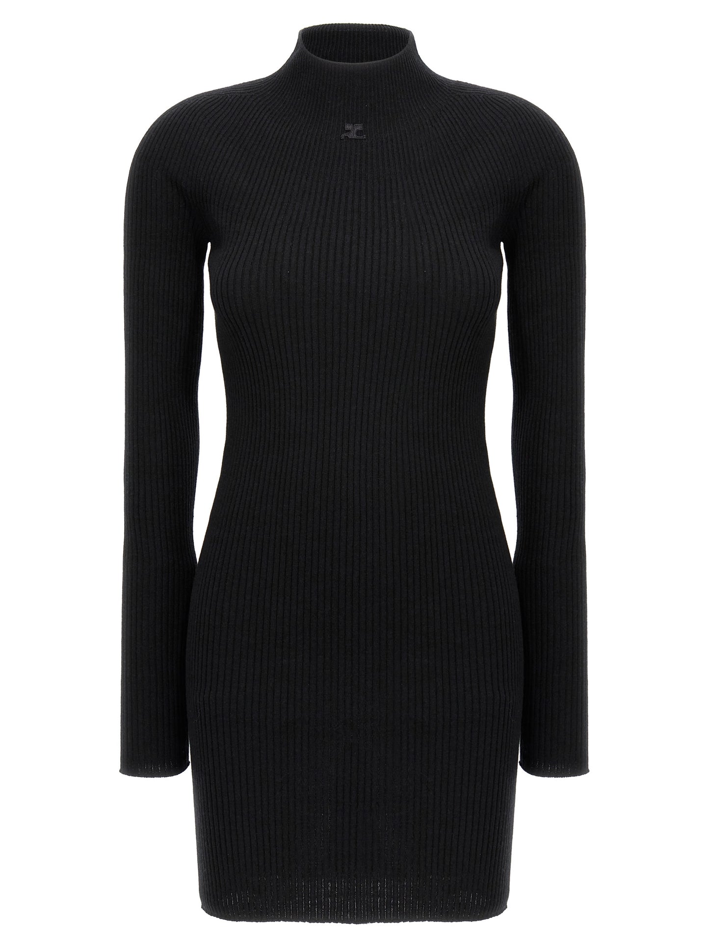 Black Cotton Short Dress
