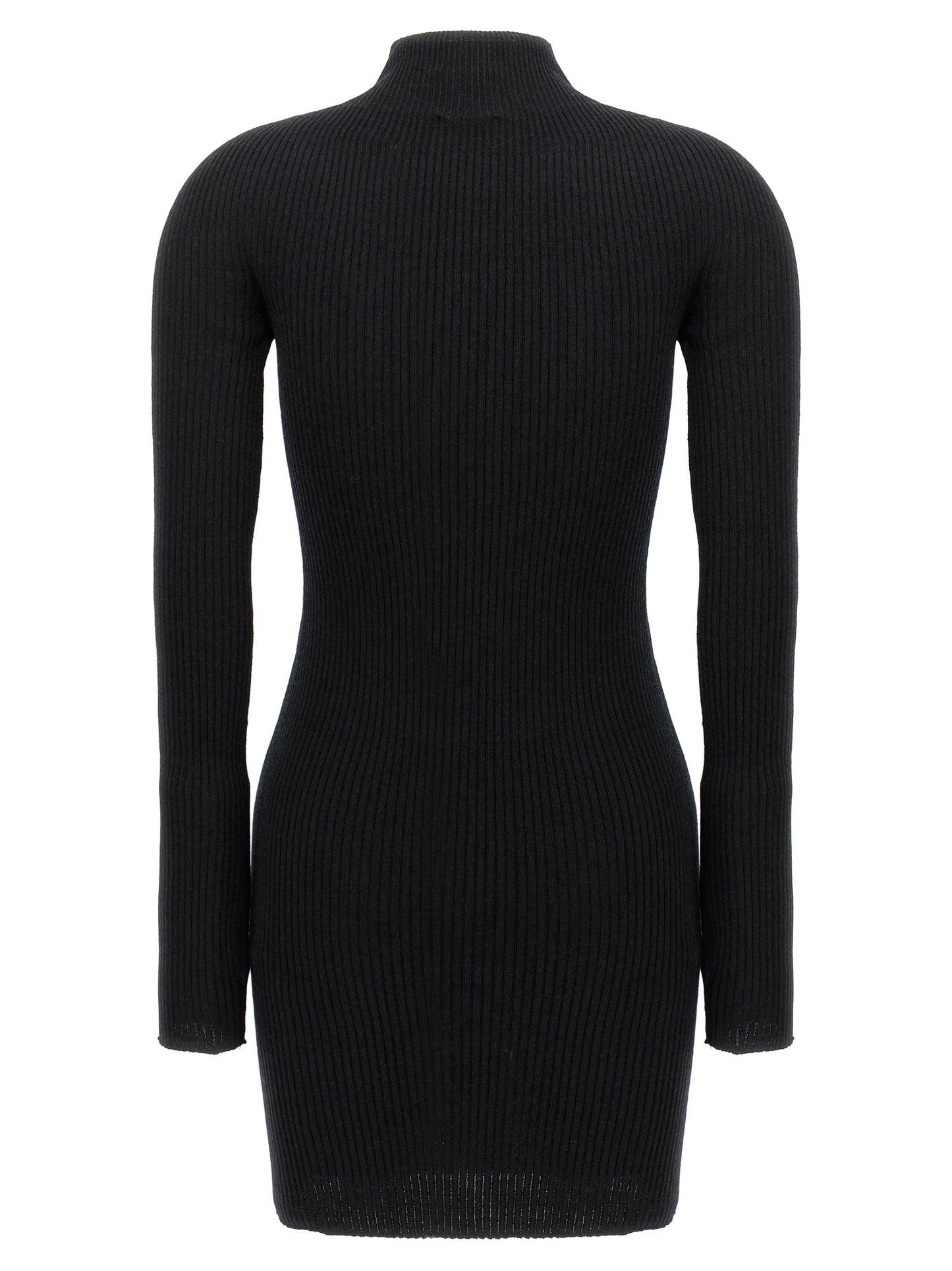 Black Cotton Short Dress