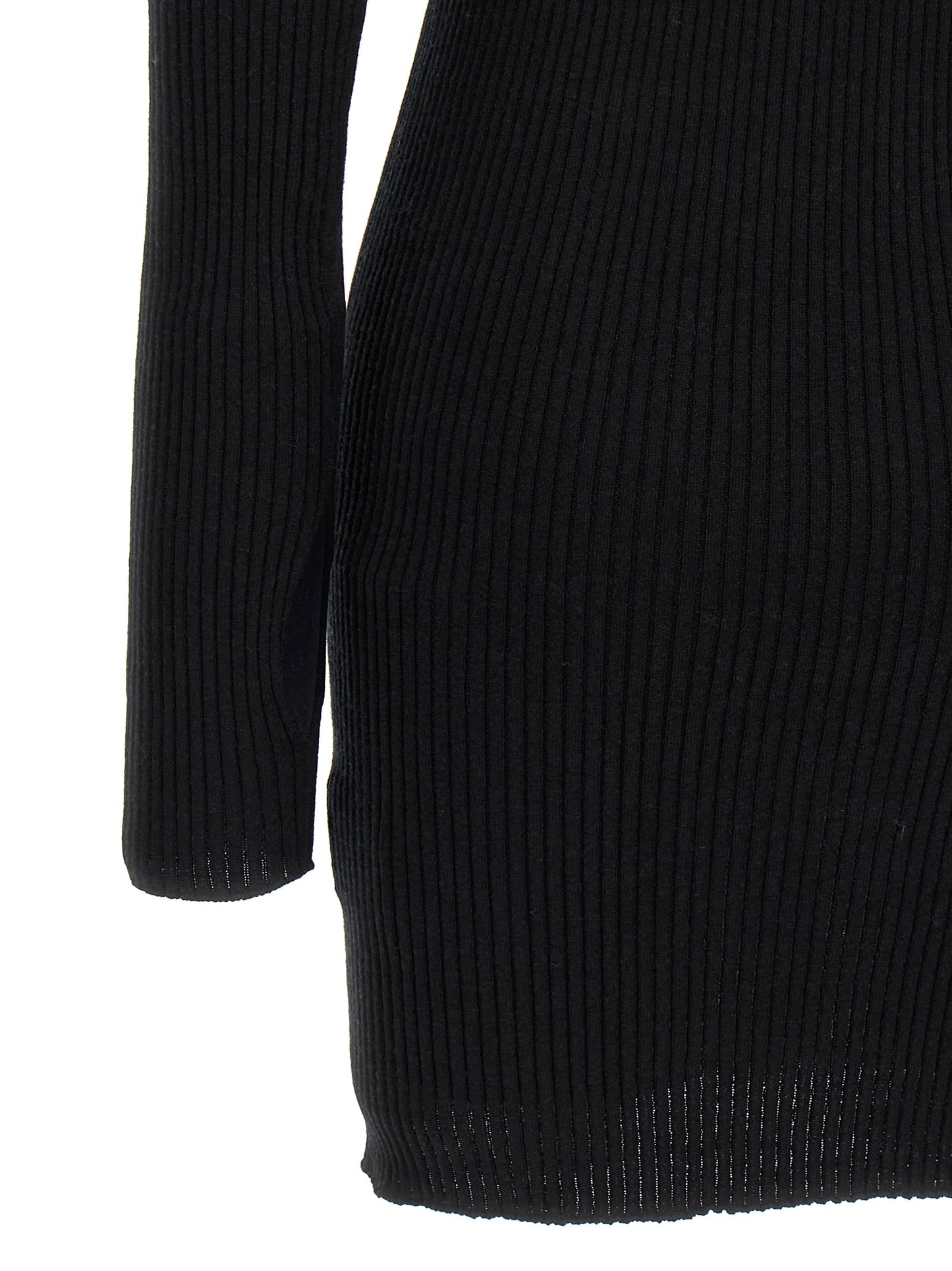 Black Cotton Short Dress