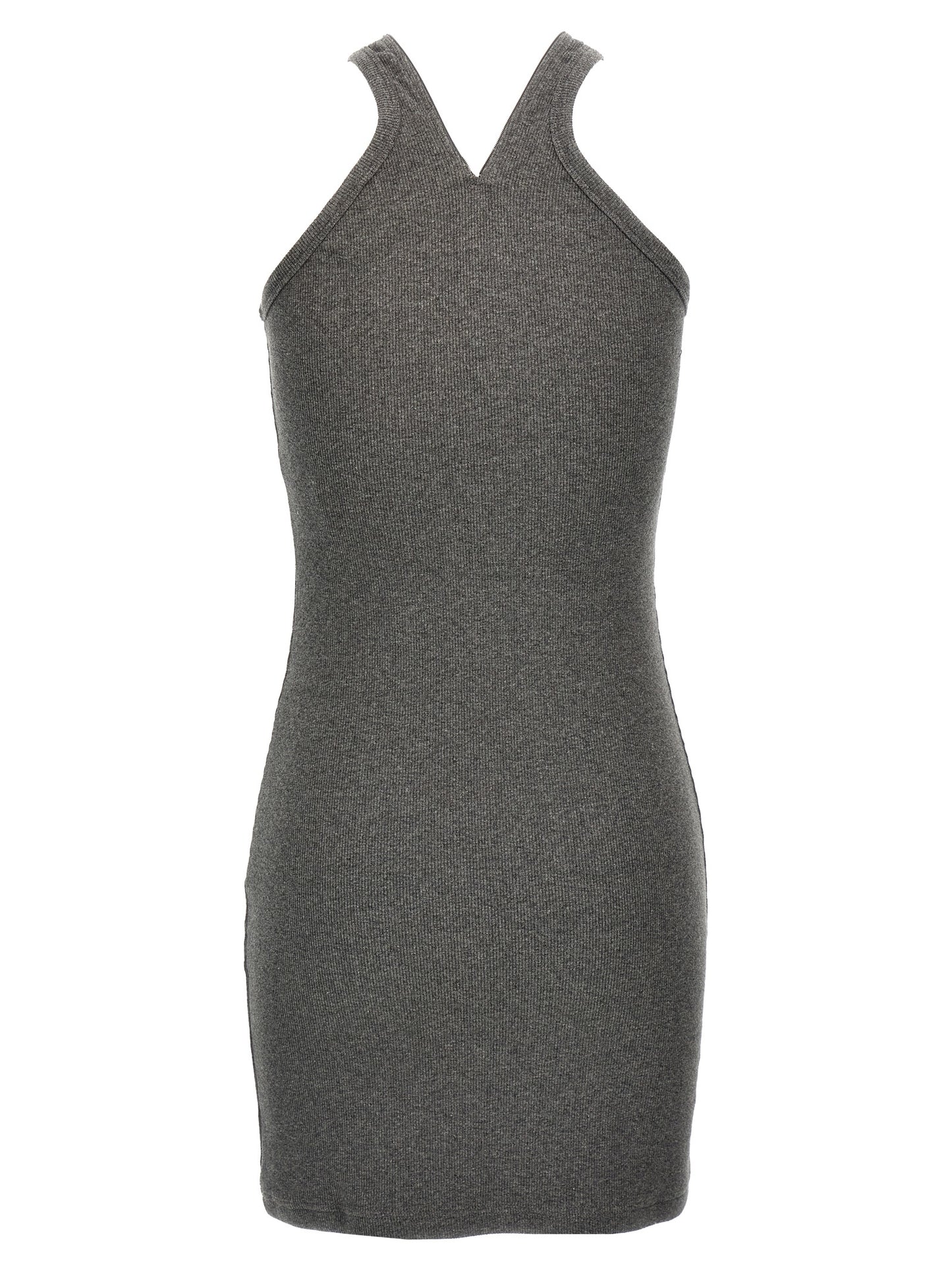 Gray Cotton Short Dress