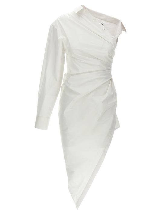White Cotton Short Dress