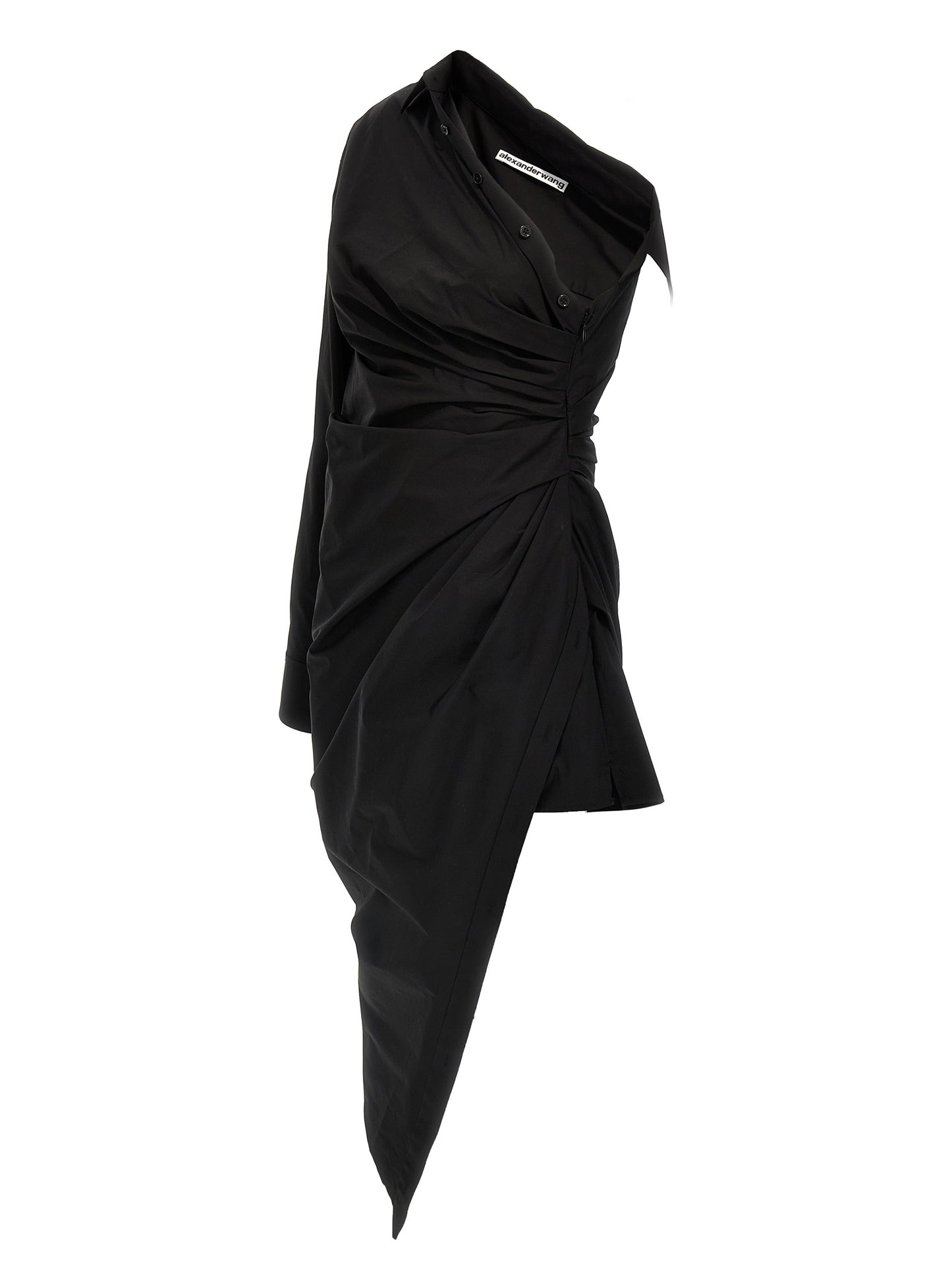 Black Cotton Short Dress