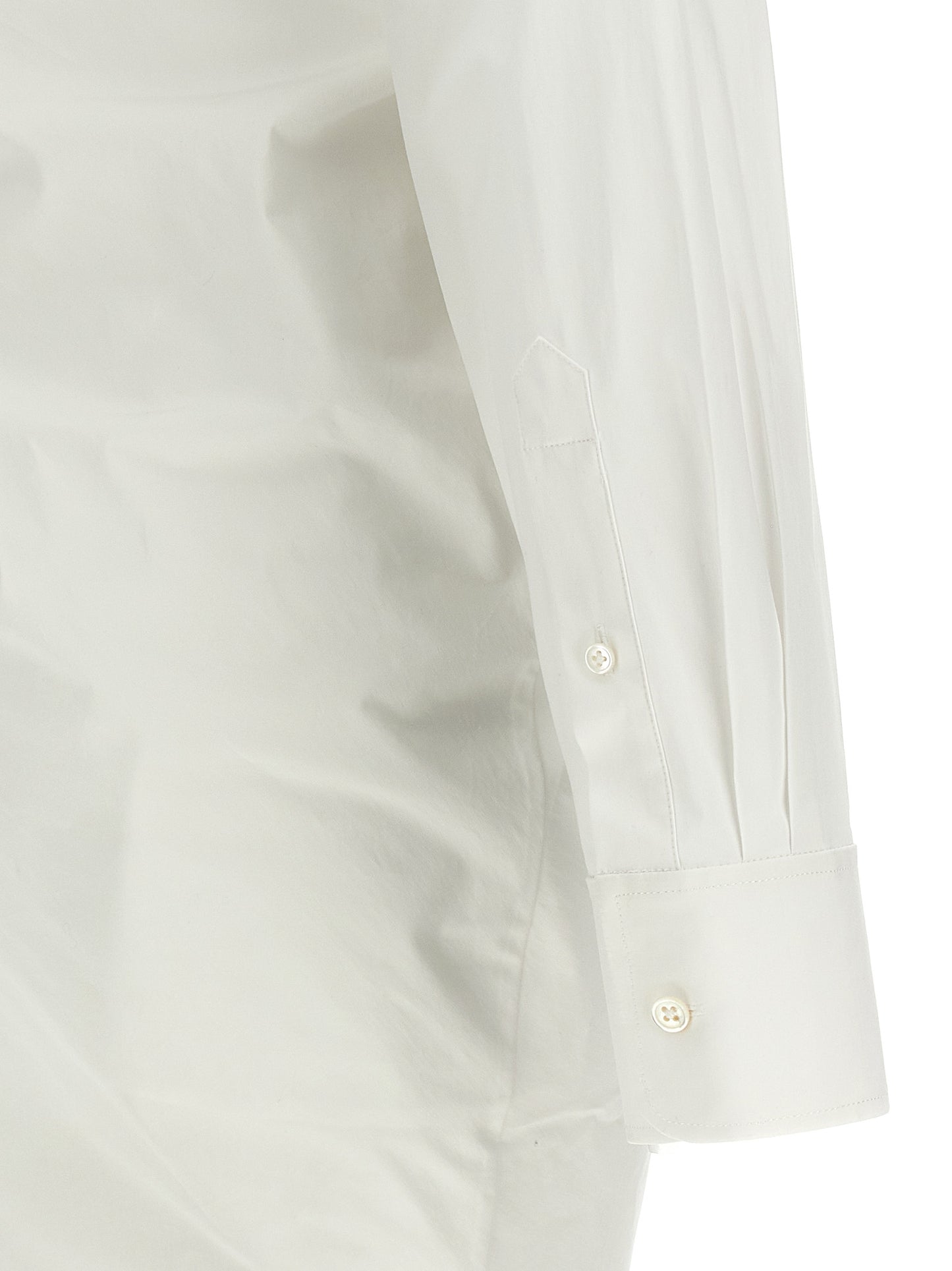 White Cotton Short Dress