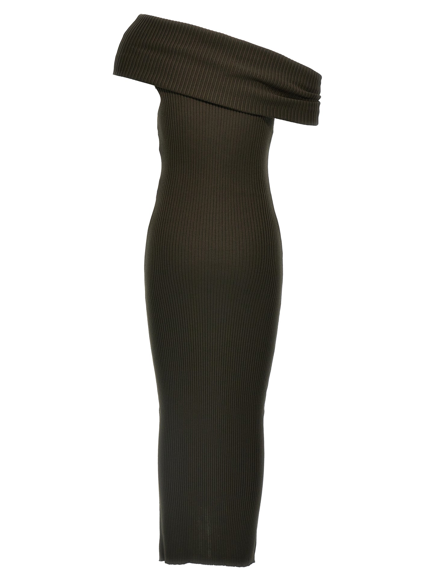 Brown Viscose Long Dress