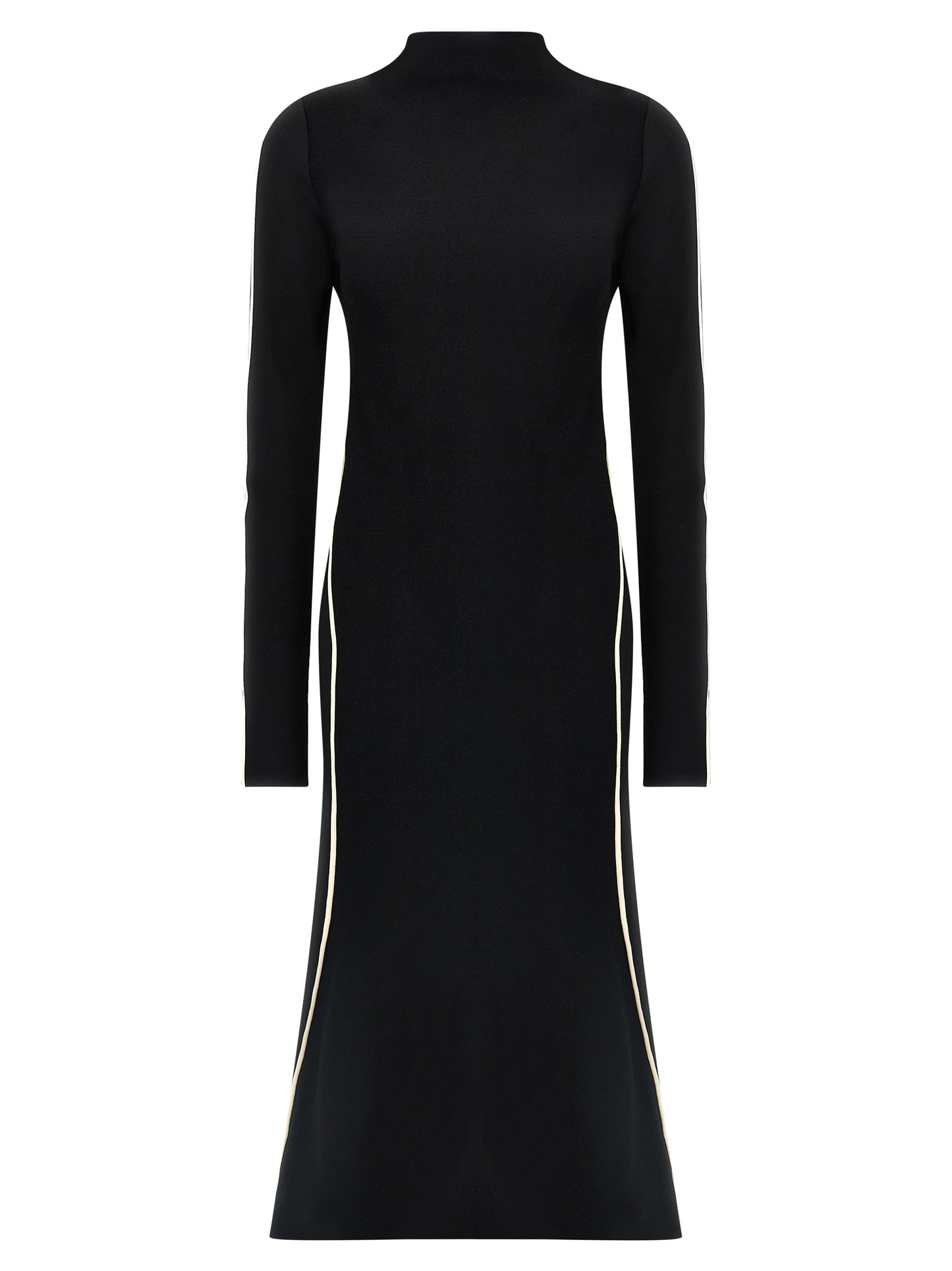 Bicolor Viscose Midi Dress