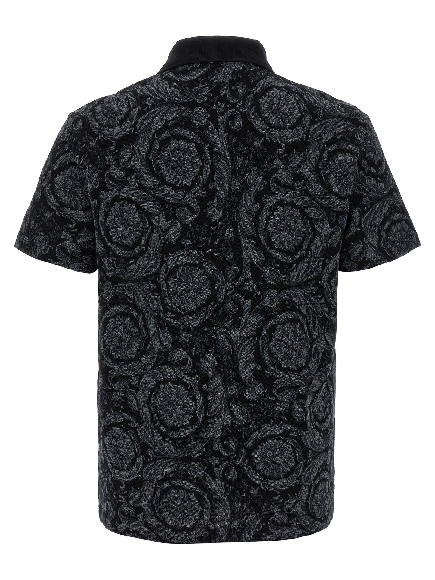 Gray Cotton Polo Shirt