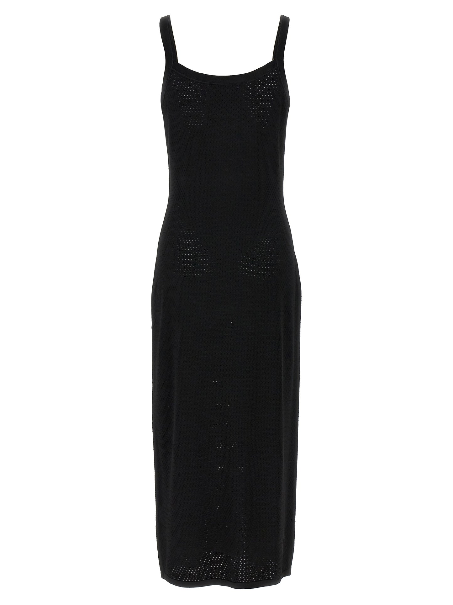 Black Viscose Midi Dress