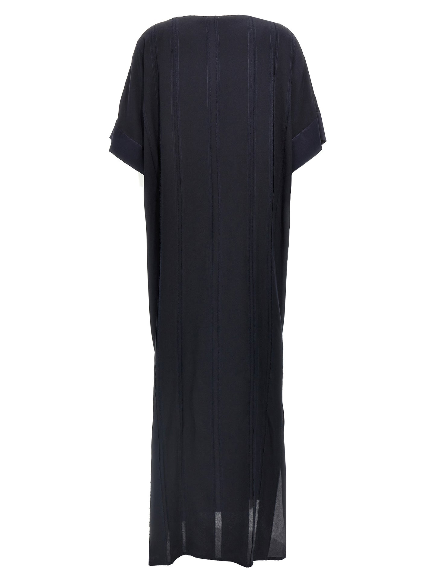 Blue Silk Long Dress