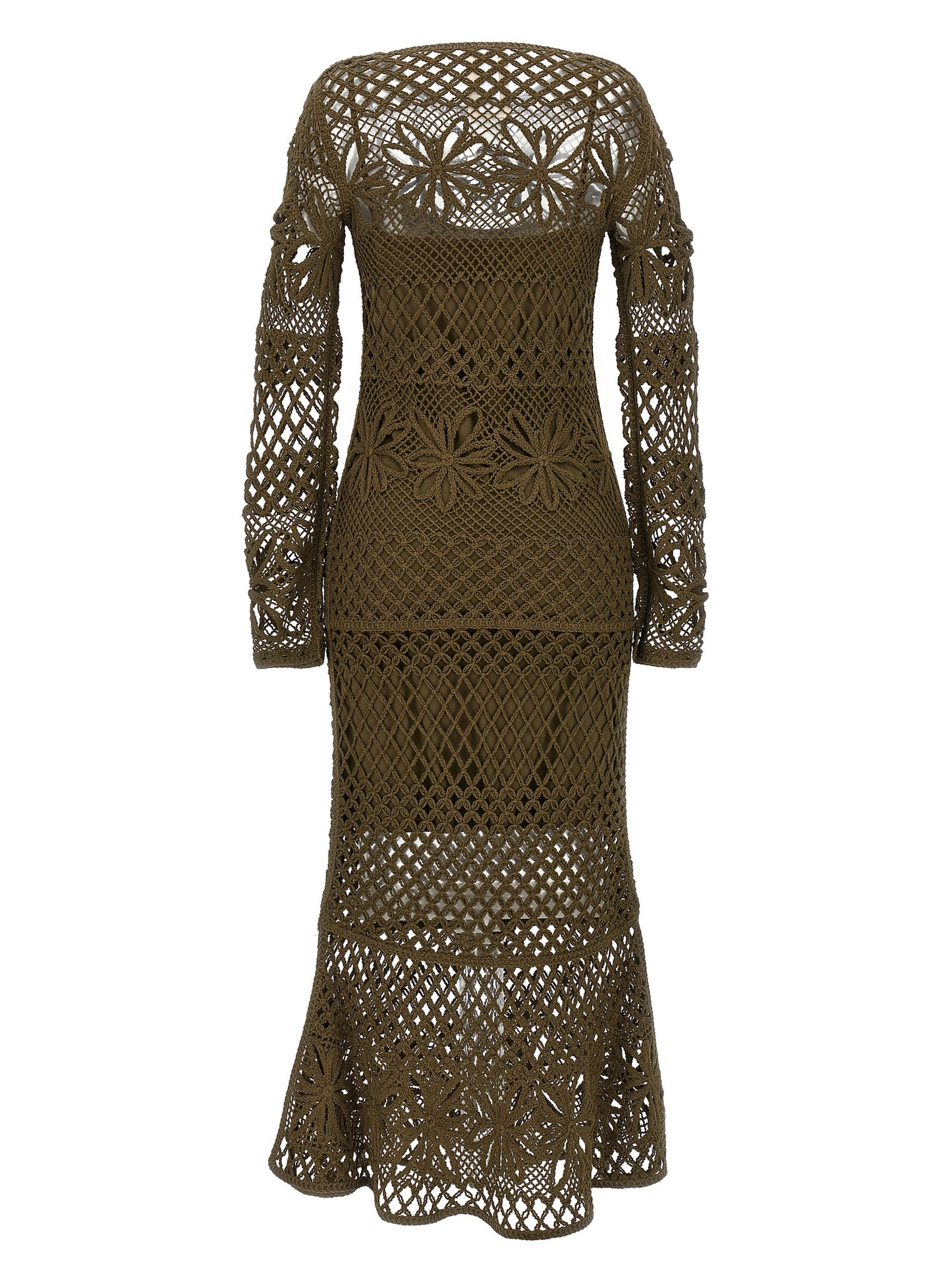 Bicolor Viscose Midi Dress